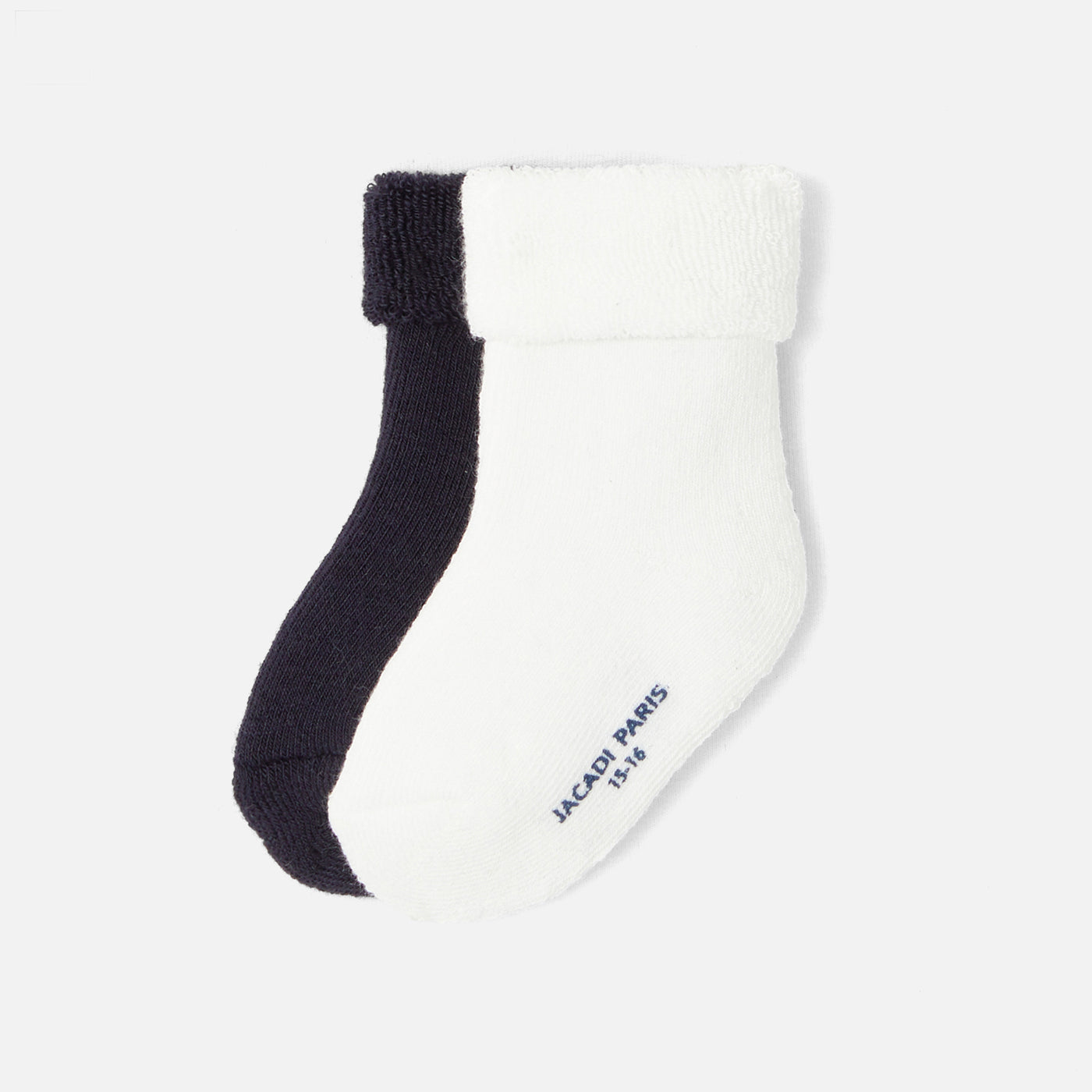 Baby bouclette socks duo - blanc/marine