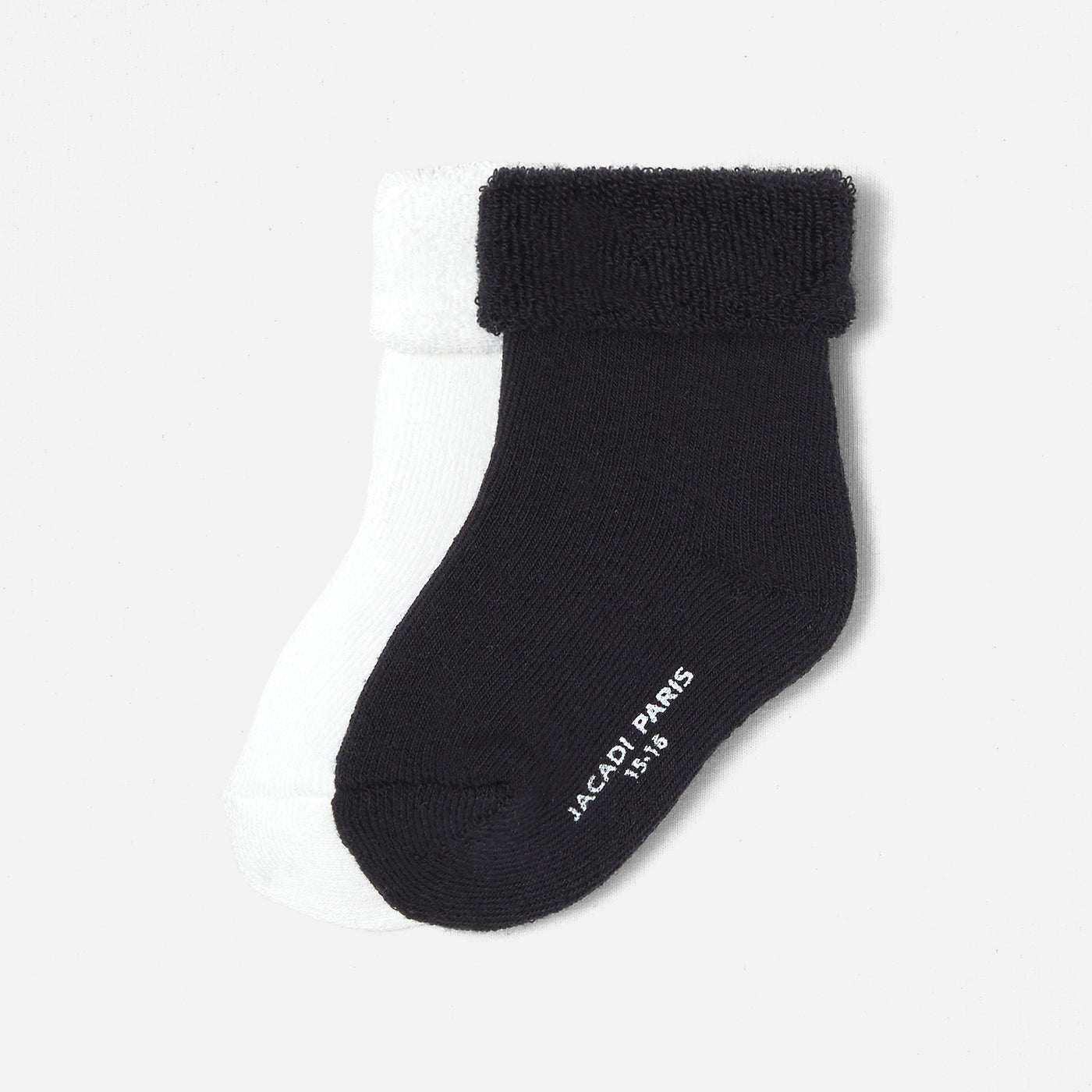 Baby bouclette socks duo - blanc/marine