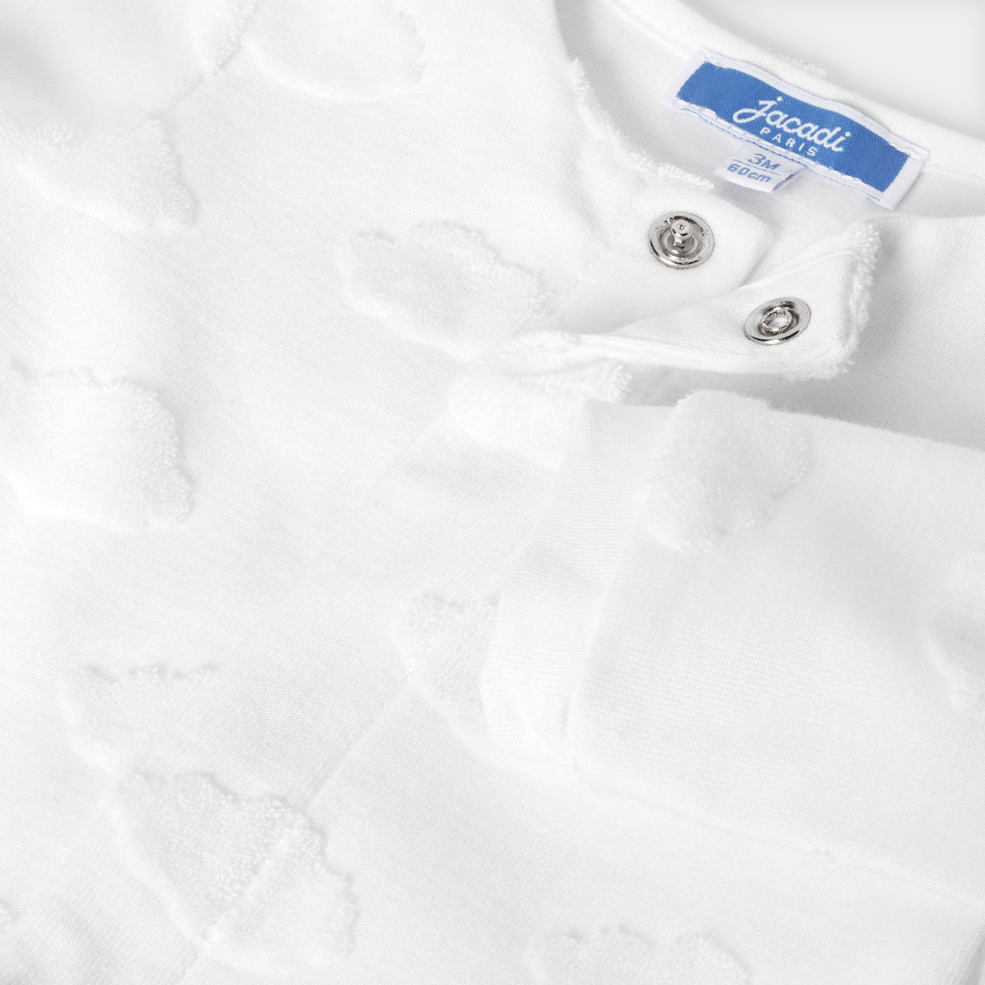 Baby pajamas with cloud pattern - white jacadi