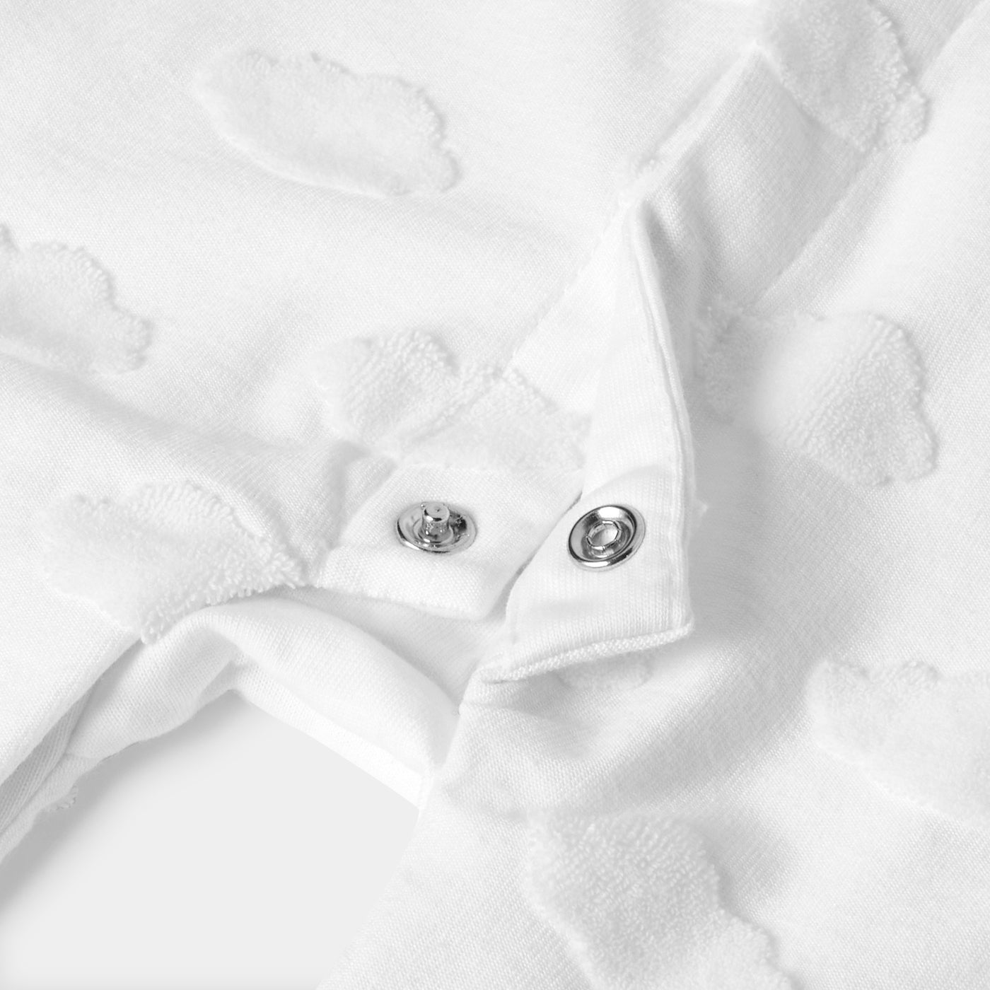 Baby pajamas with cloud pattern - white jacadi