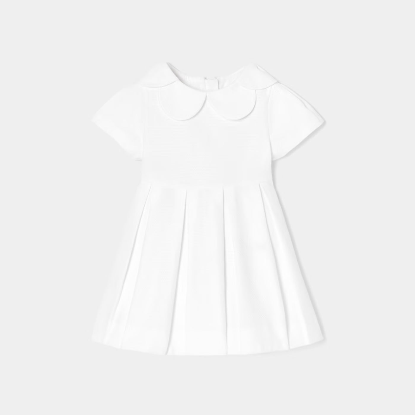 Baby girl sleeveless dress - white jacadi