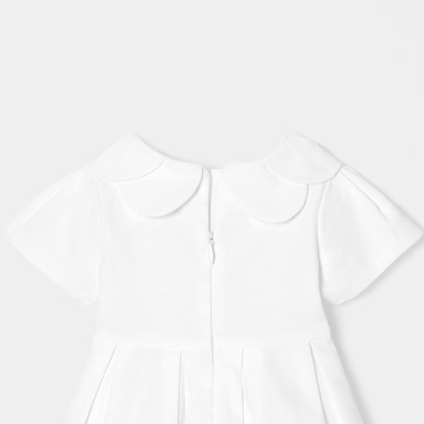 Baby girl sleeveless dress - white jacadi