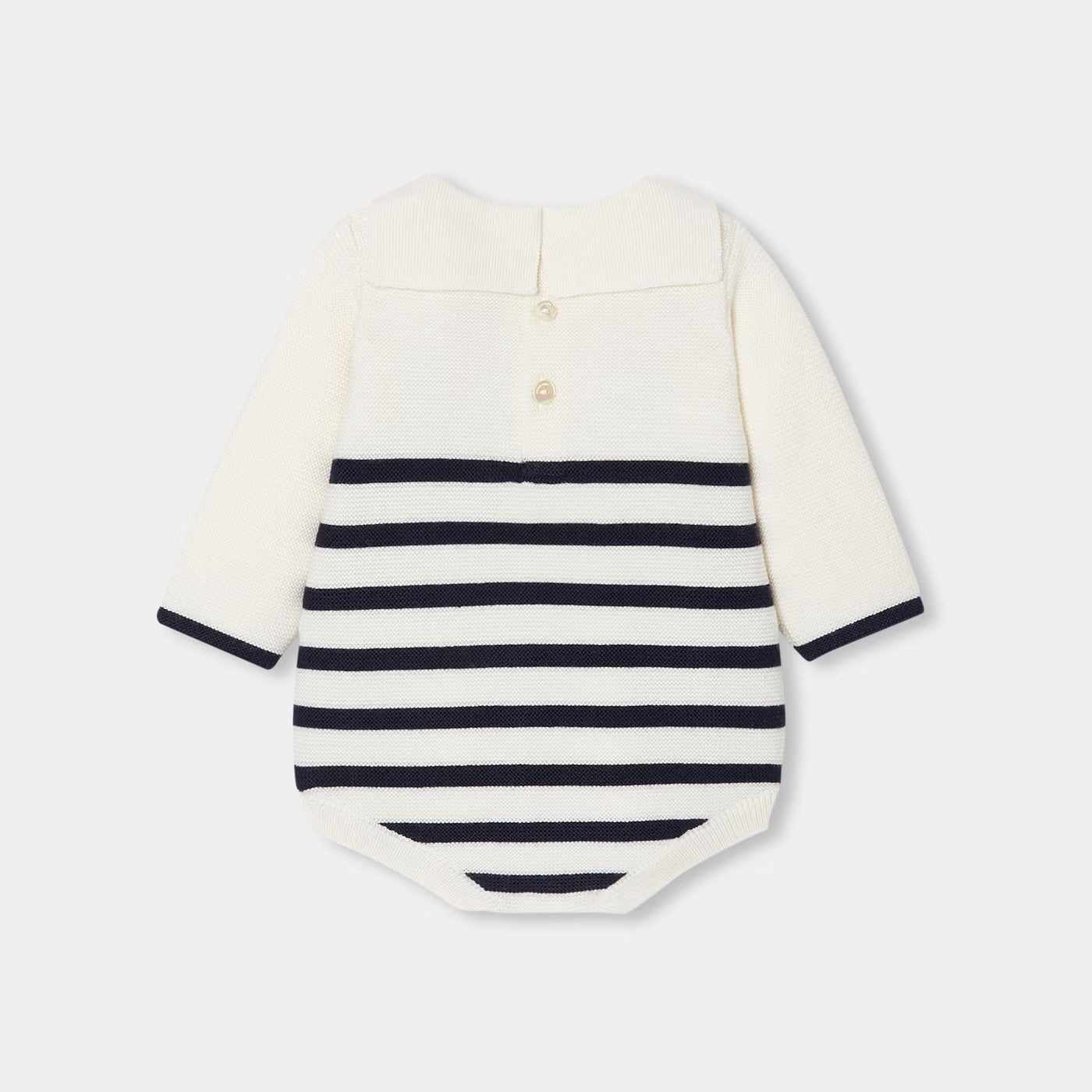 Jacadi My First Baby Romper - White/Navy