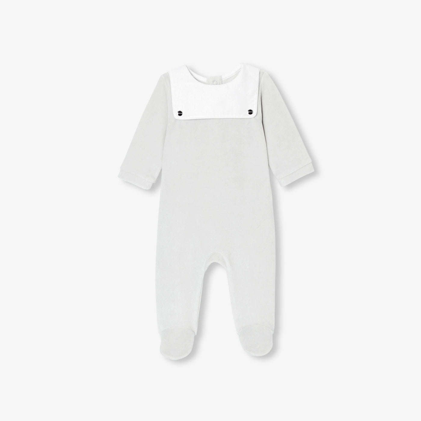 Baby velvet pyjamas - gris givre