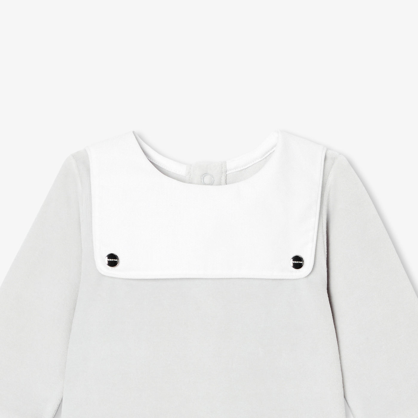 Baby velvet pyjamas - gris givre