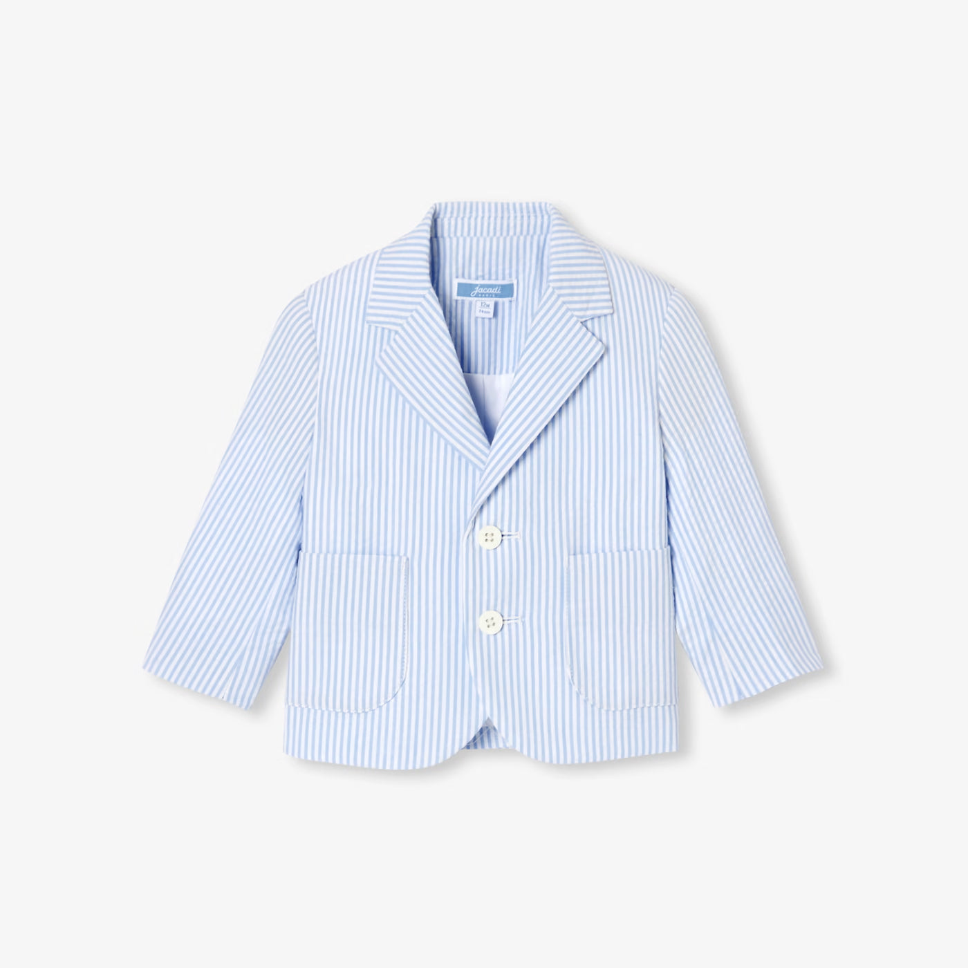 Baby boy seersucker jacket - blanc/ciel