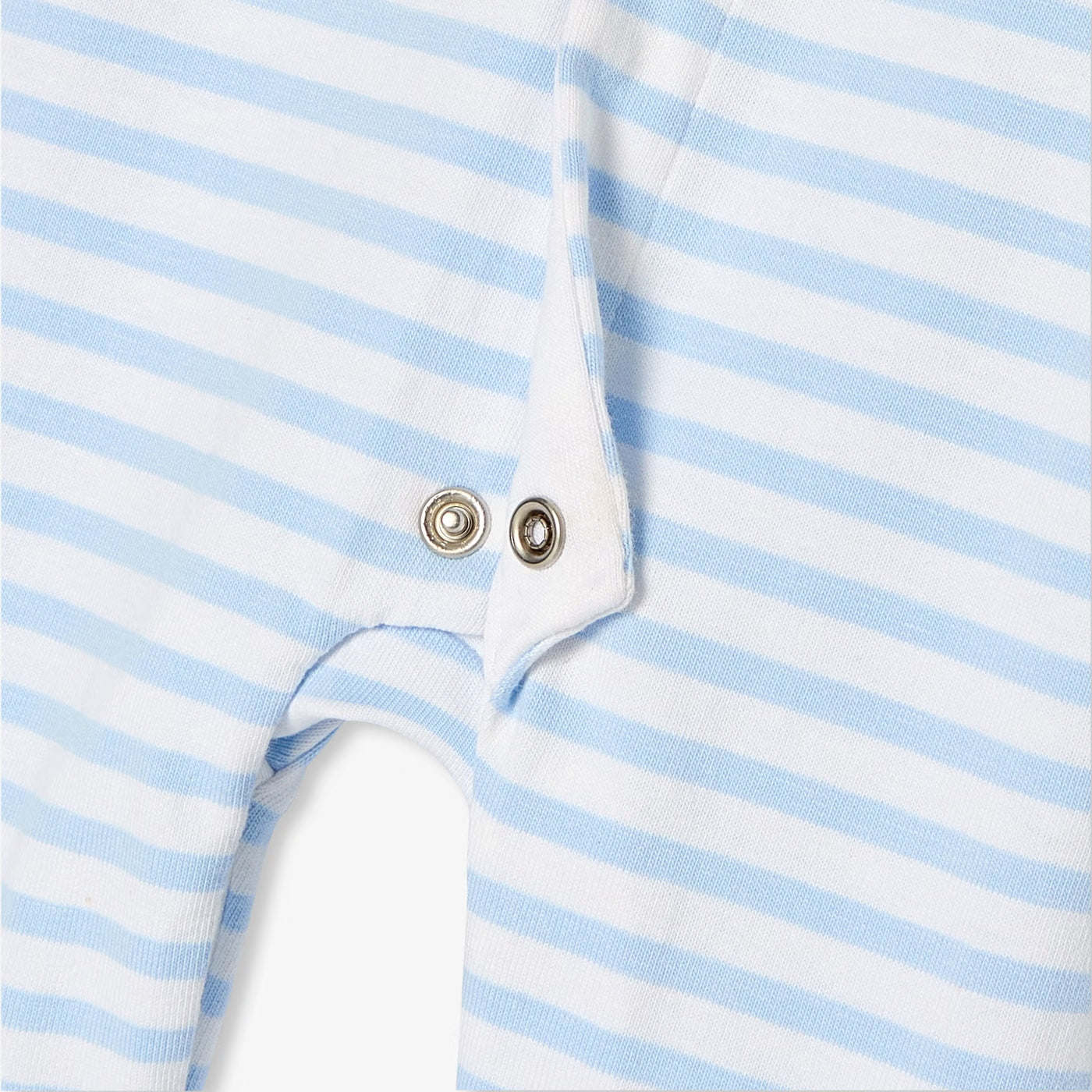 Baby boy jersey jumpsuit - white/blue
