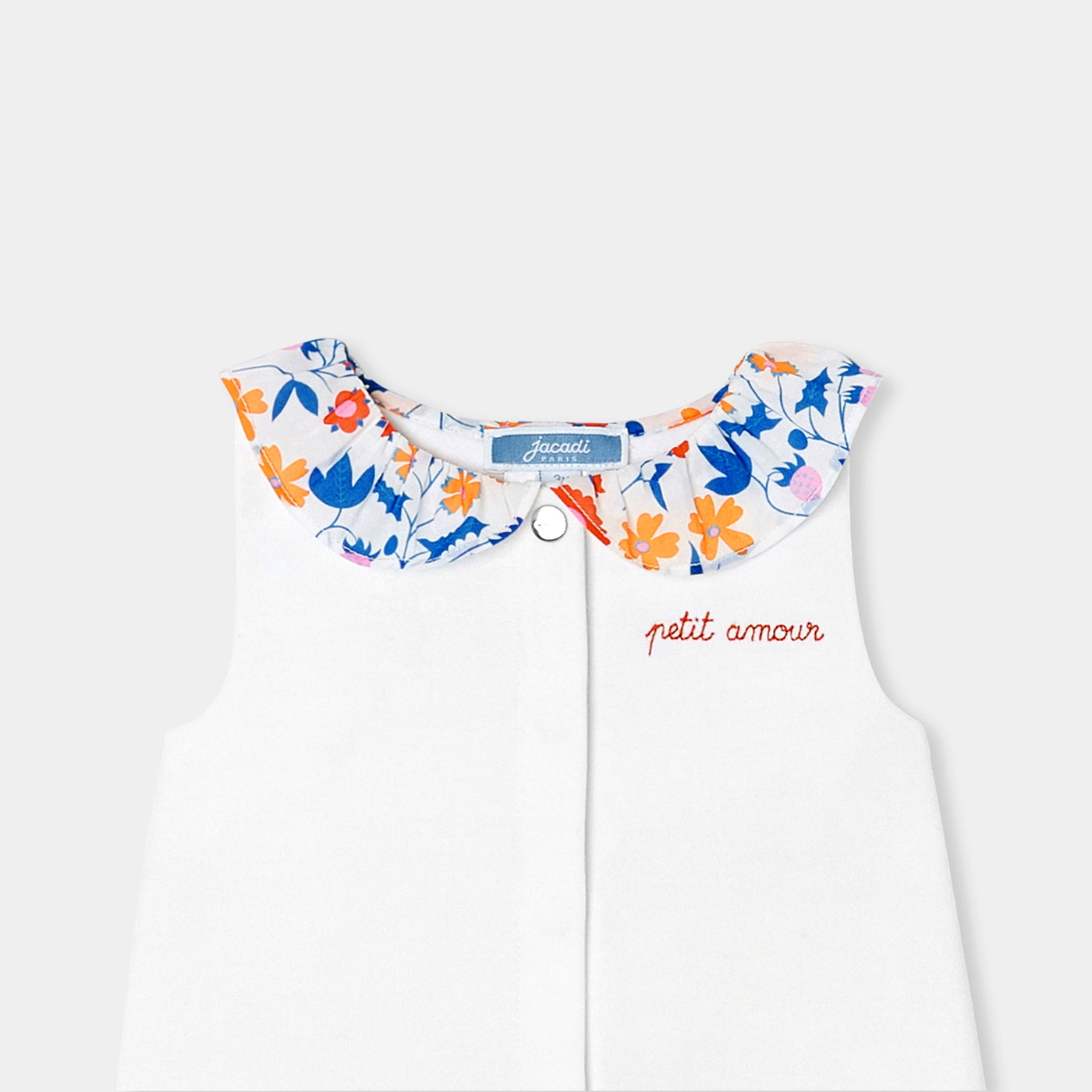 Baby girl romper in interlock