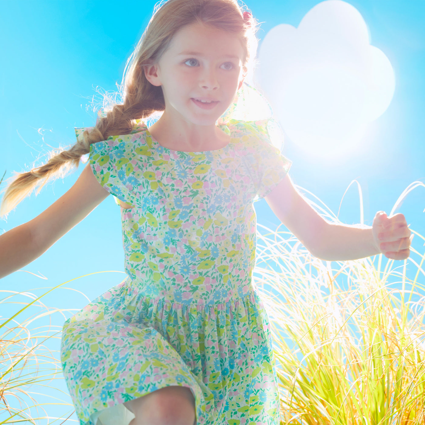 Girl dress in Liberty fabric
