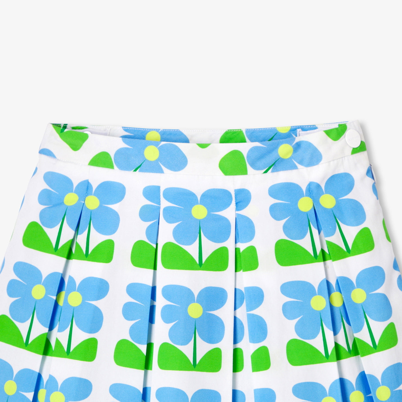 Girl pleated skirt in poplin