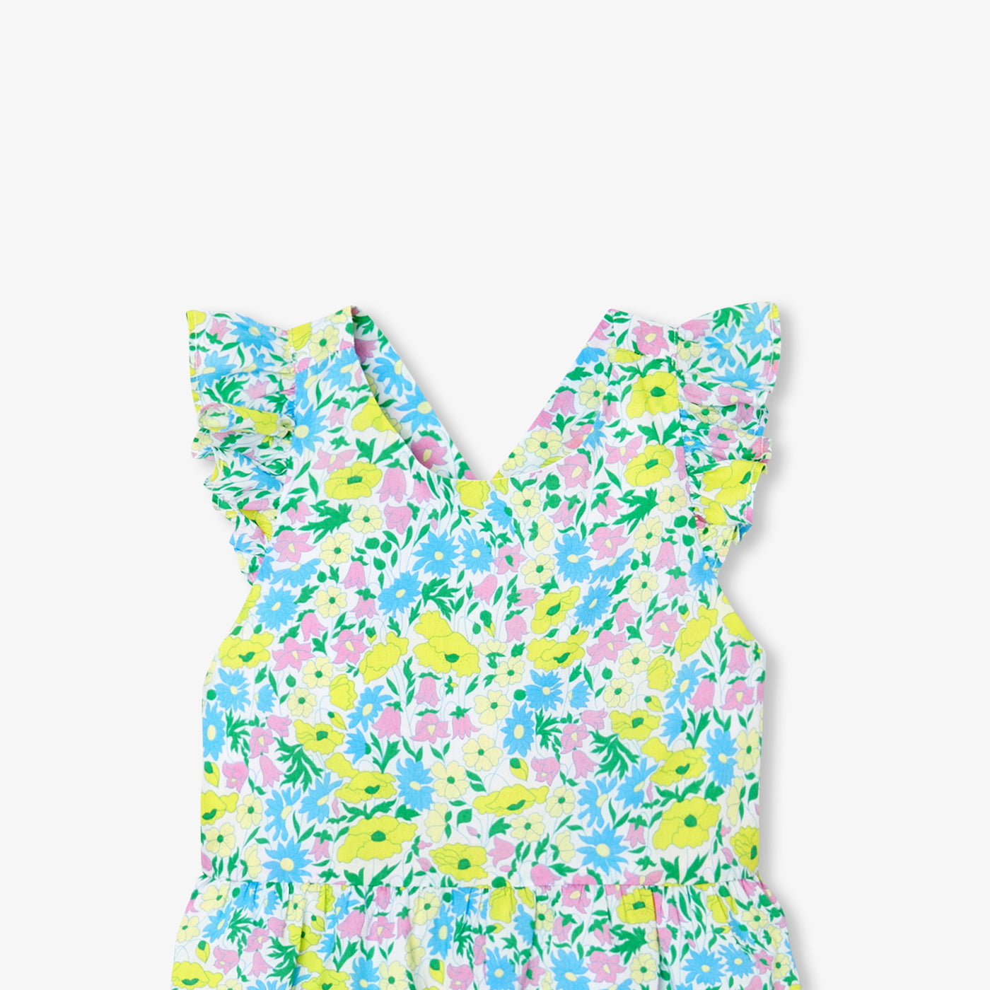 Baby girl jumpsuit in Liberty fabric