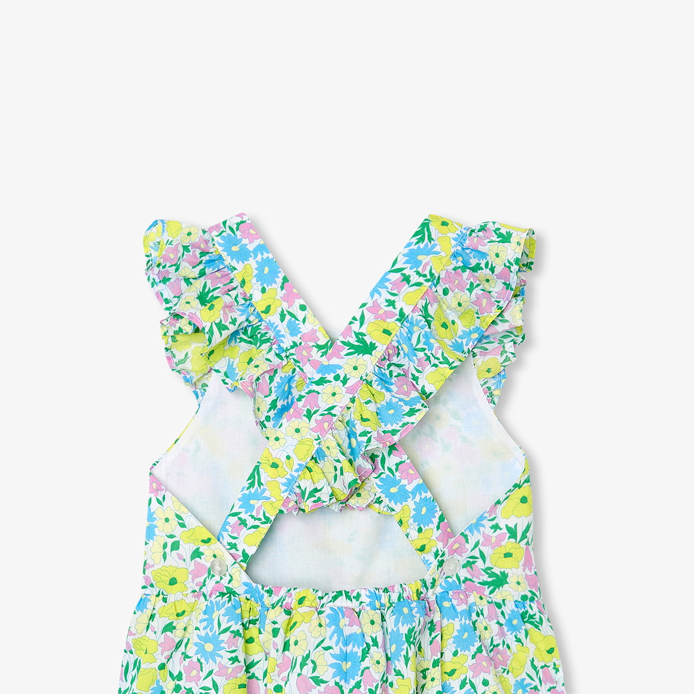 Baby girl jumpsuit in Liberty fabric