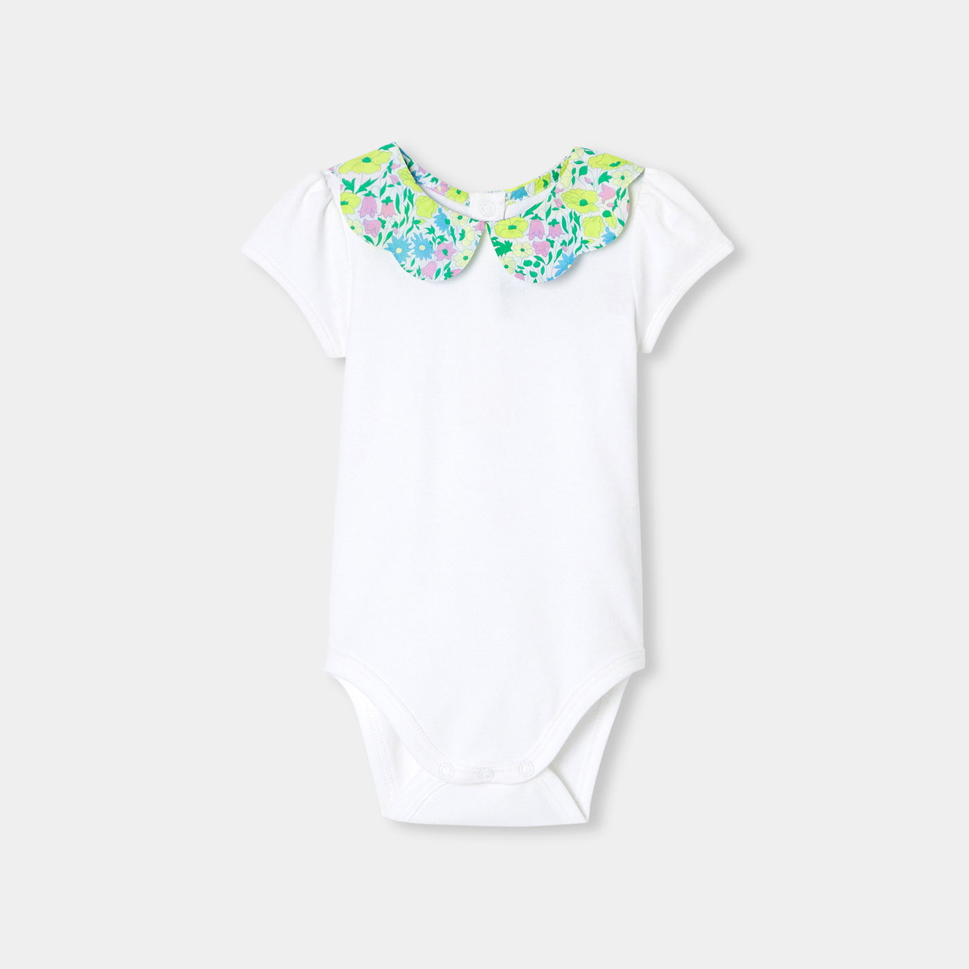Short-sleeved baby girl bodysuit