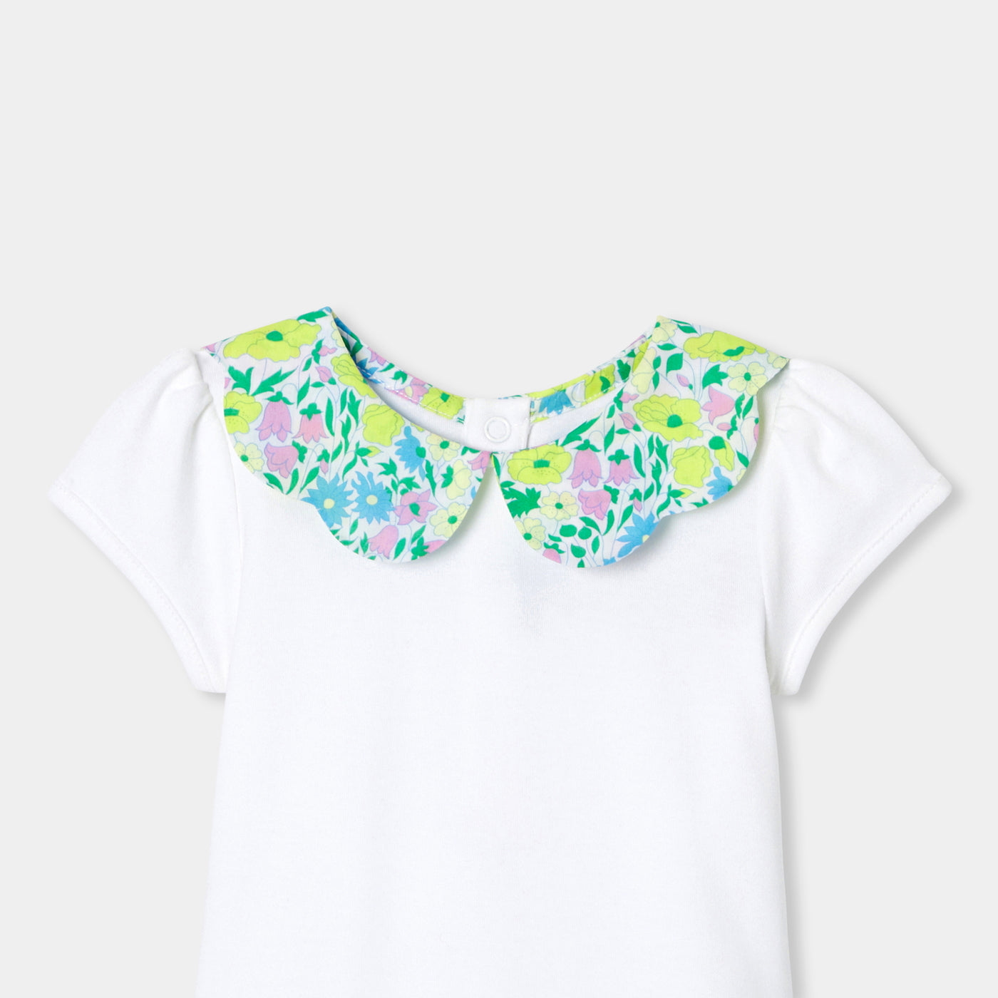 Short-sleeved baby girl bodysuit