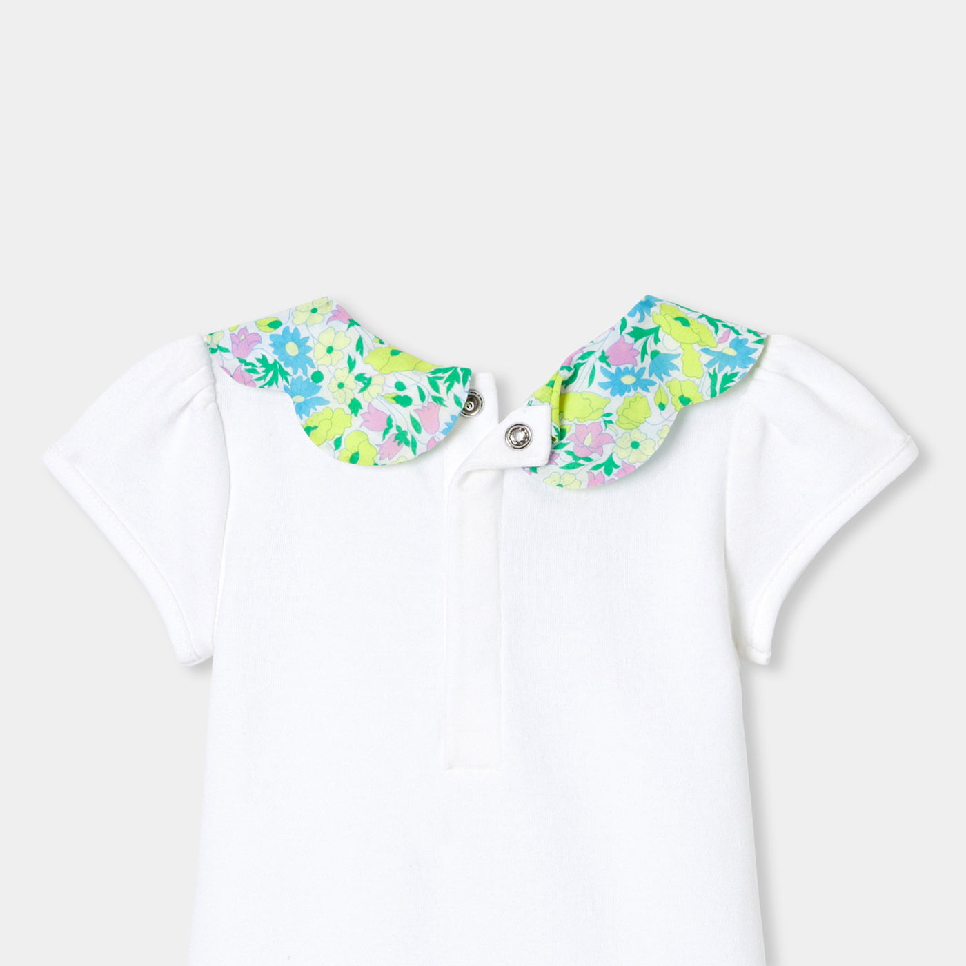 Short-sleeved baby girl bodysuit