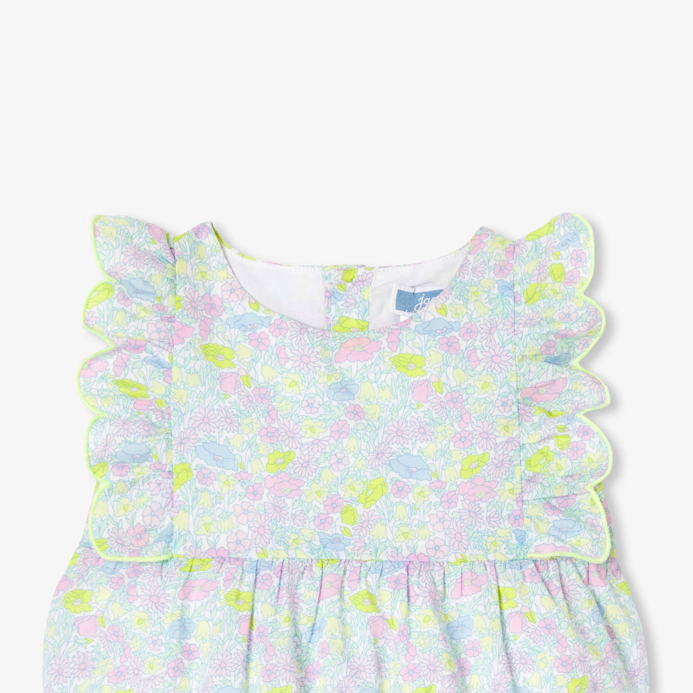 Baby girl's romper in Liberty fabric - multico