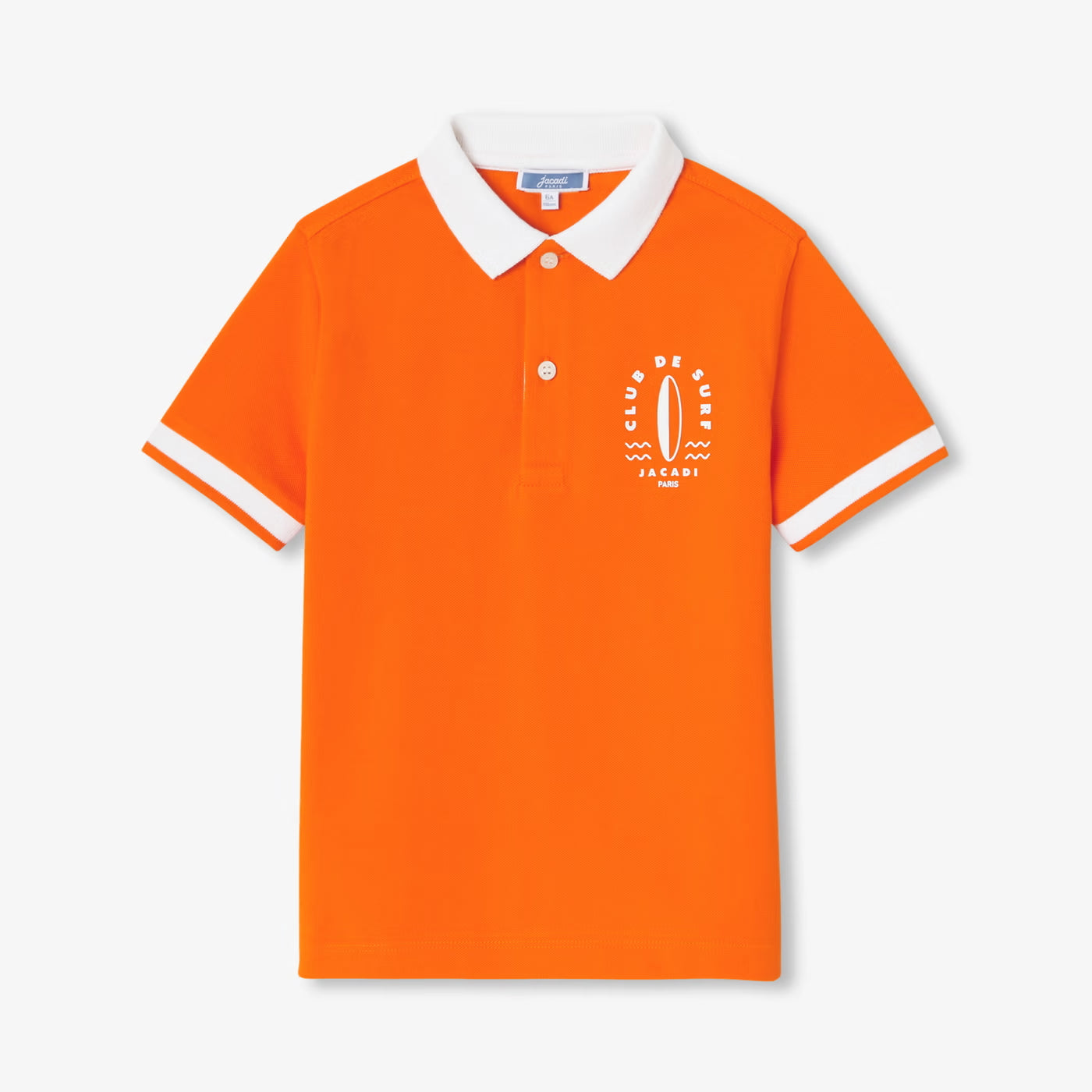 Boys' mini pique polo shirt - light orange