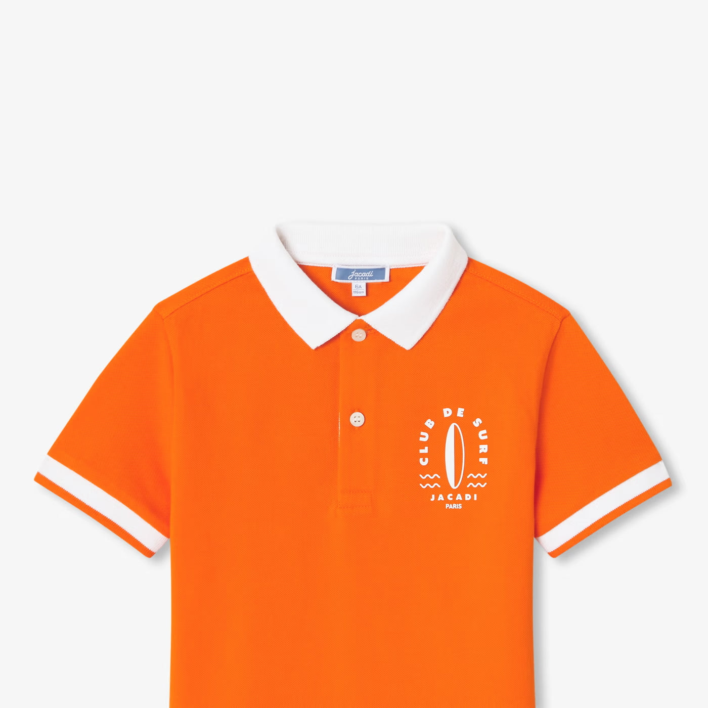 Boys' mini pique polo shirt - light orange