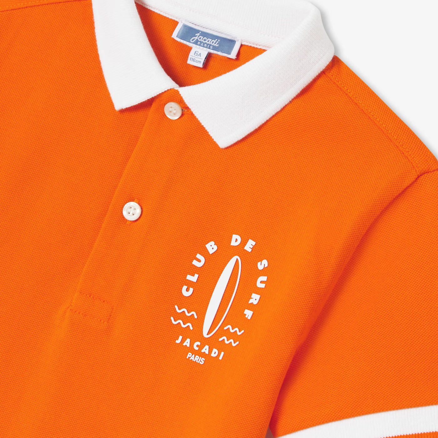 Boys' mini pique polo shirt - light orange