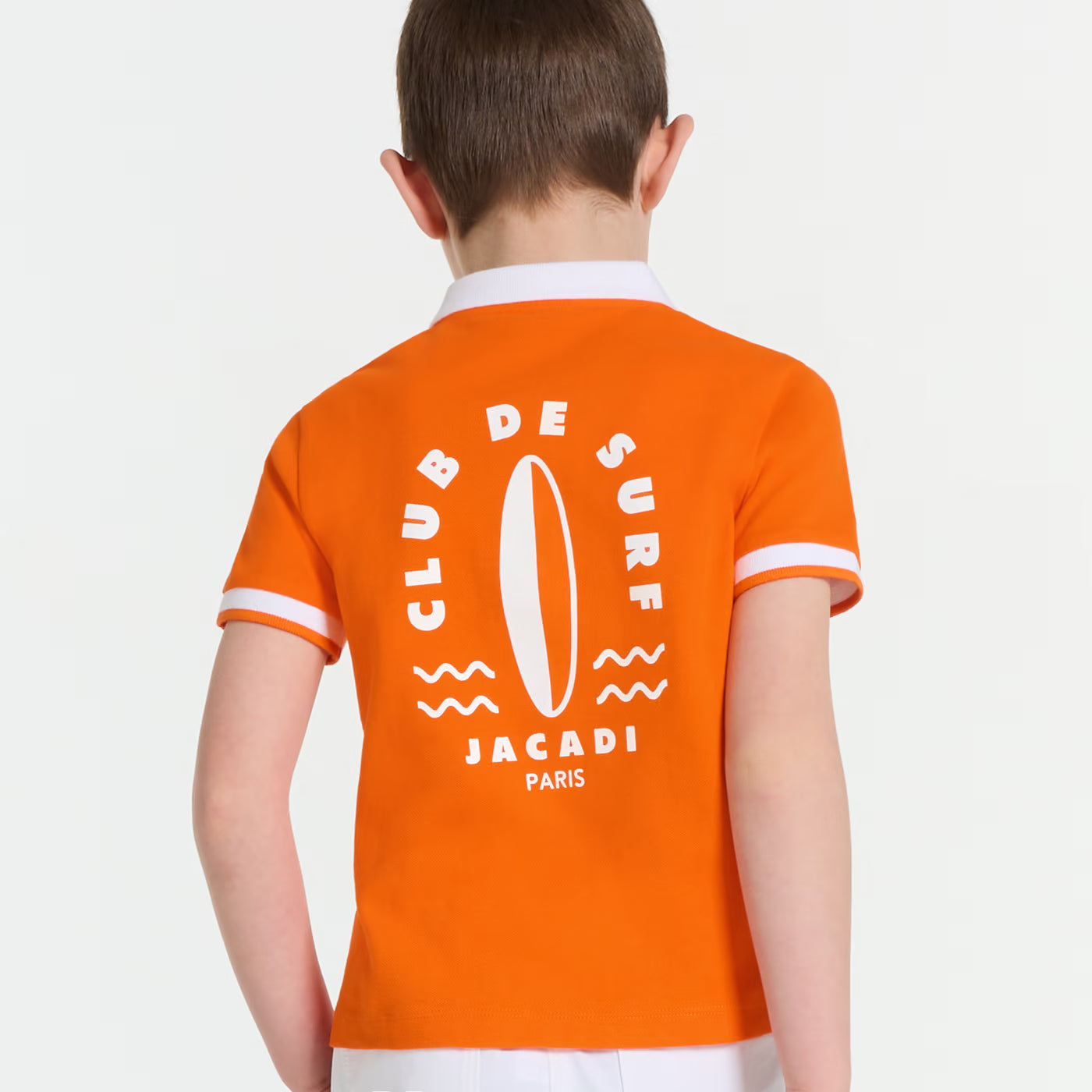 Boys' mini pique polo shirt - light orange