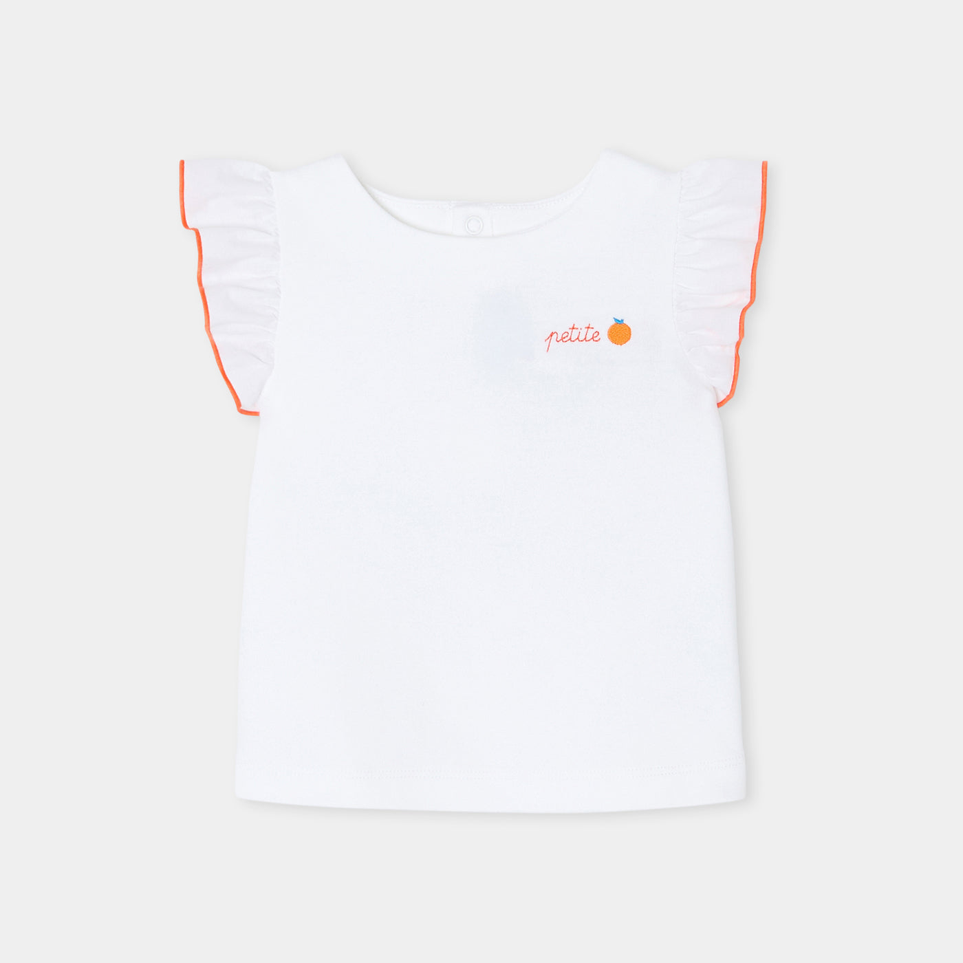 Baby girl T-shirt with ruffled sleeves