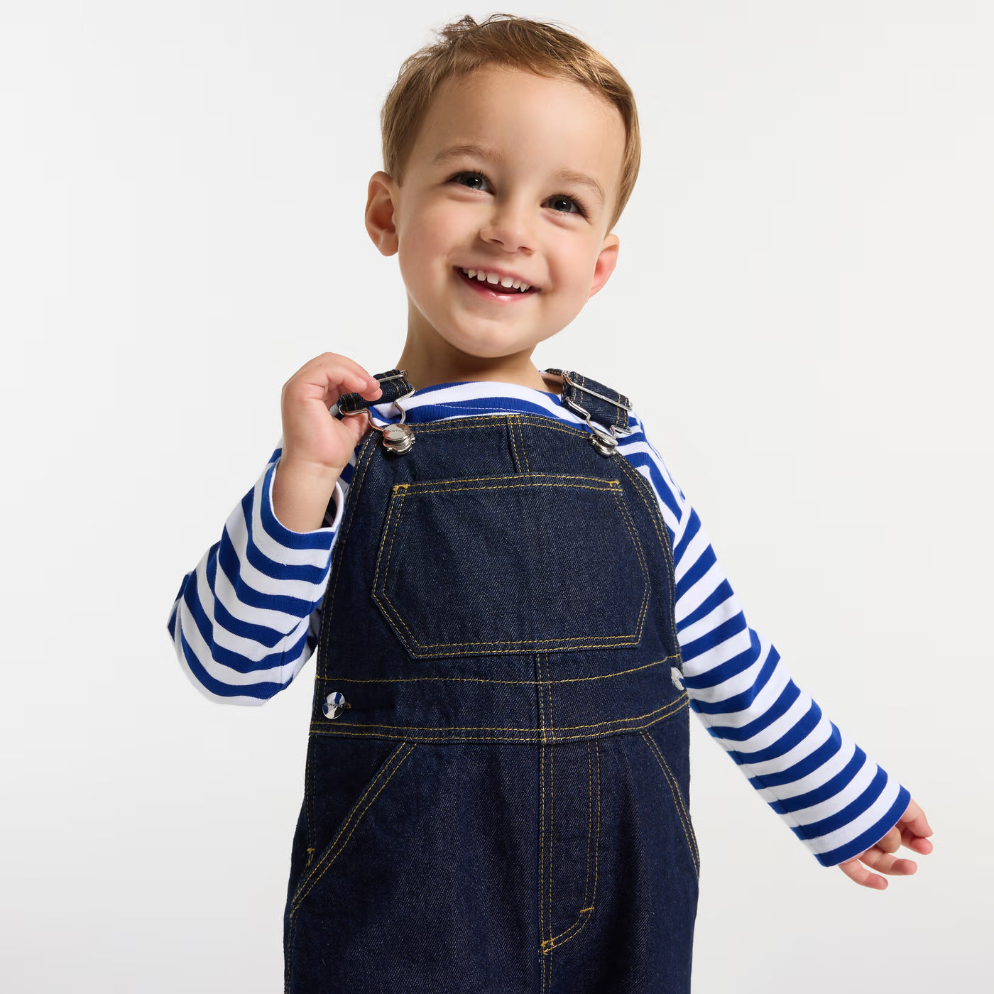 Baby boy denim overalls - dark denim