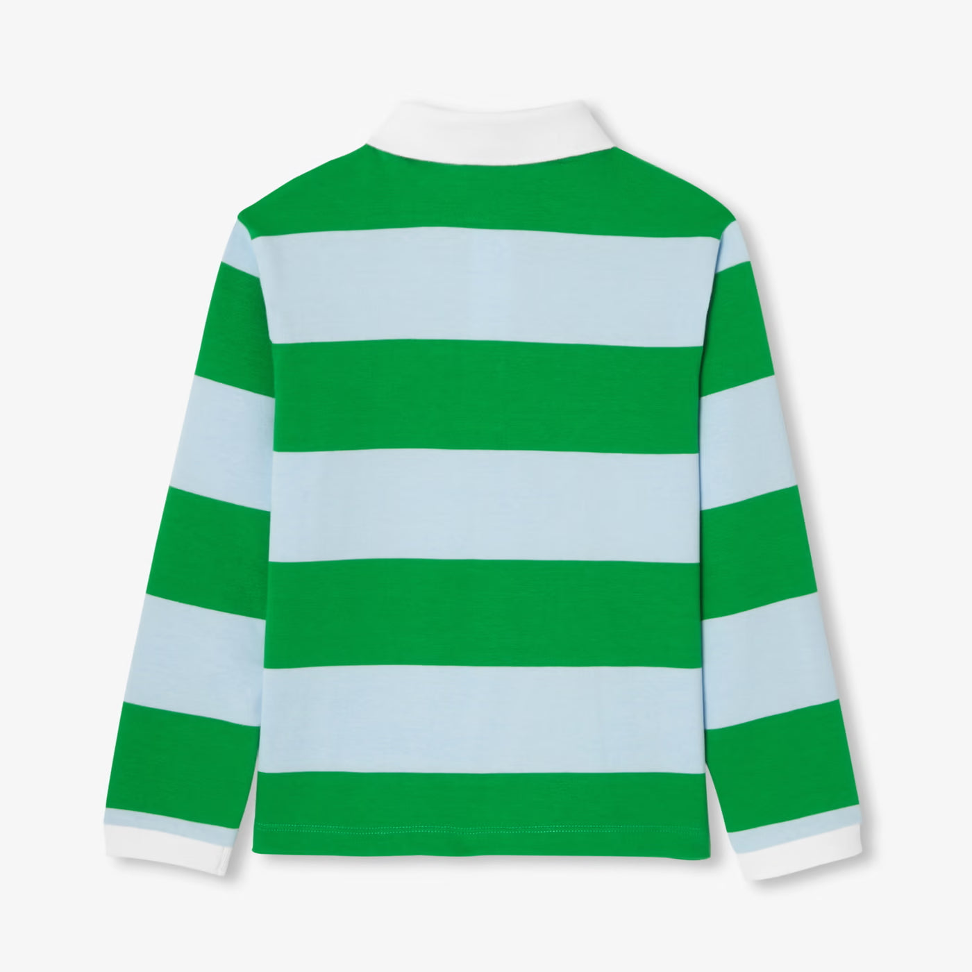 Boys' cotton polo shirt - blue/green