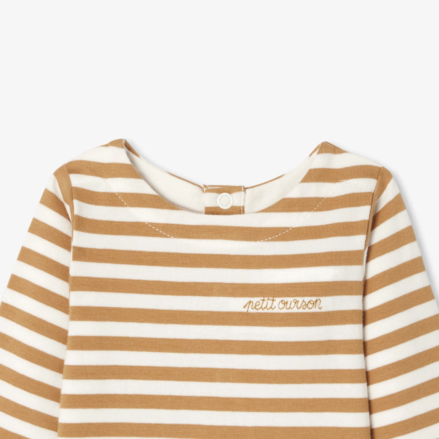 Long-sleeved baby bodysuit - soft white/multico