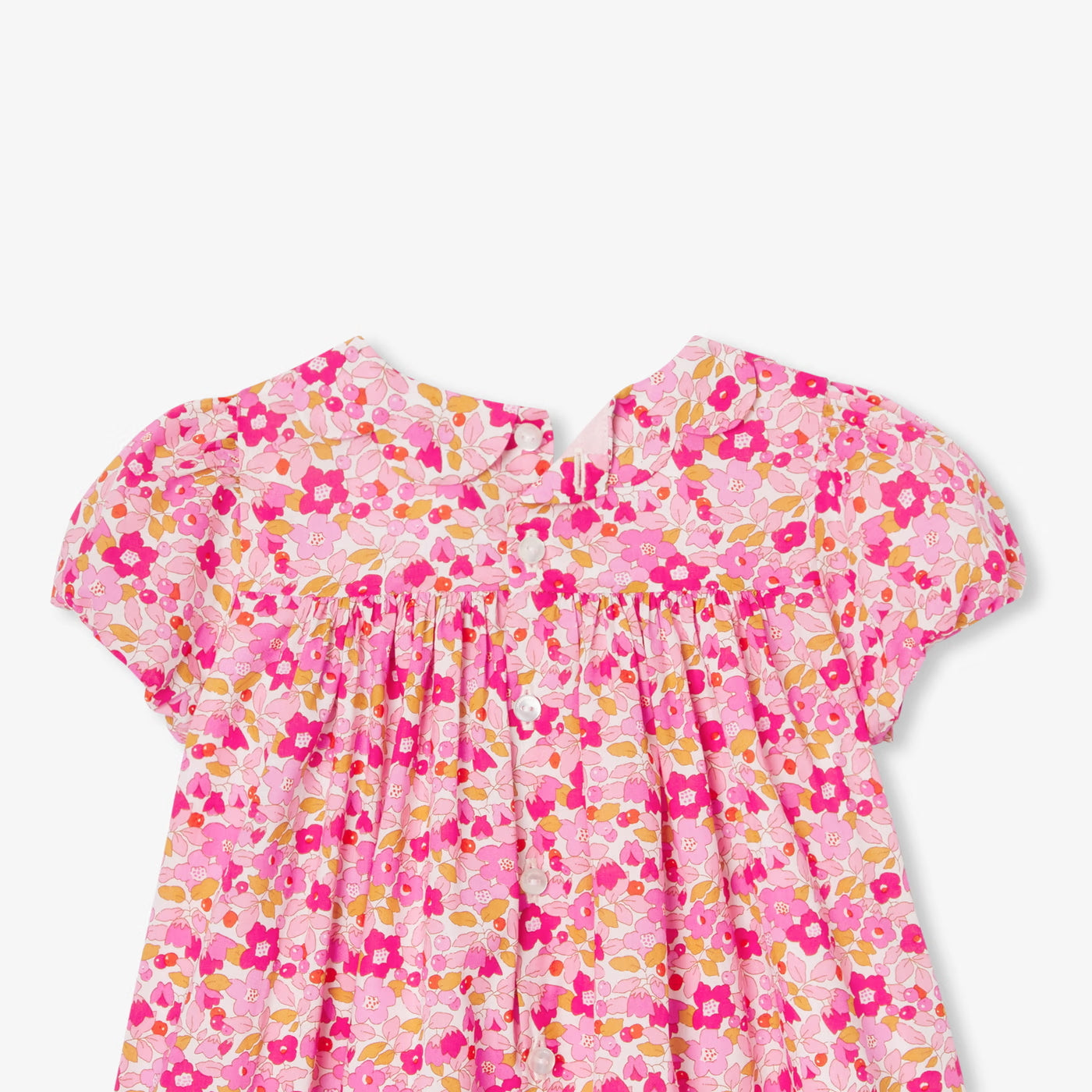 Baby girl dress in Liberty fabric - pink/multico