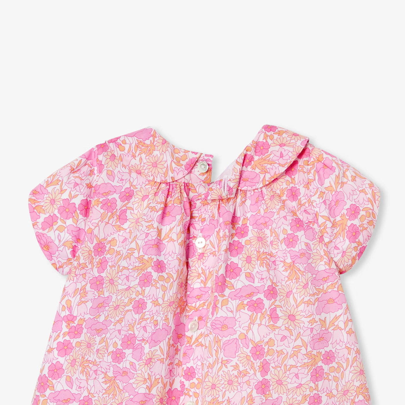 Baby girl dress in Liberty fabric - pink/multico