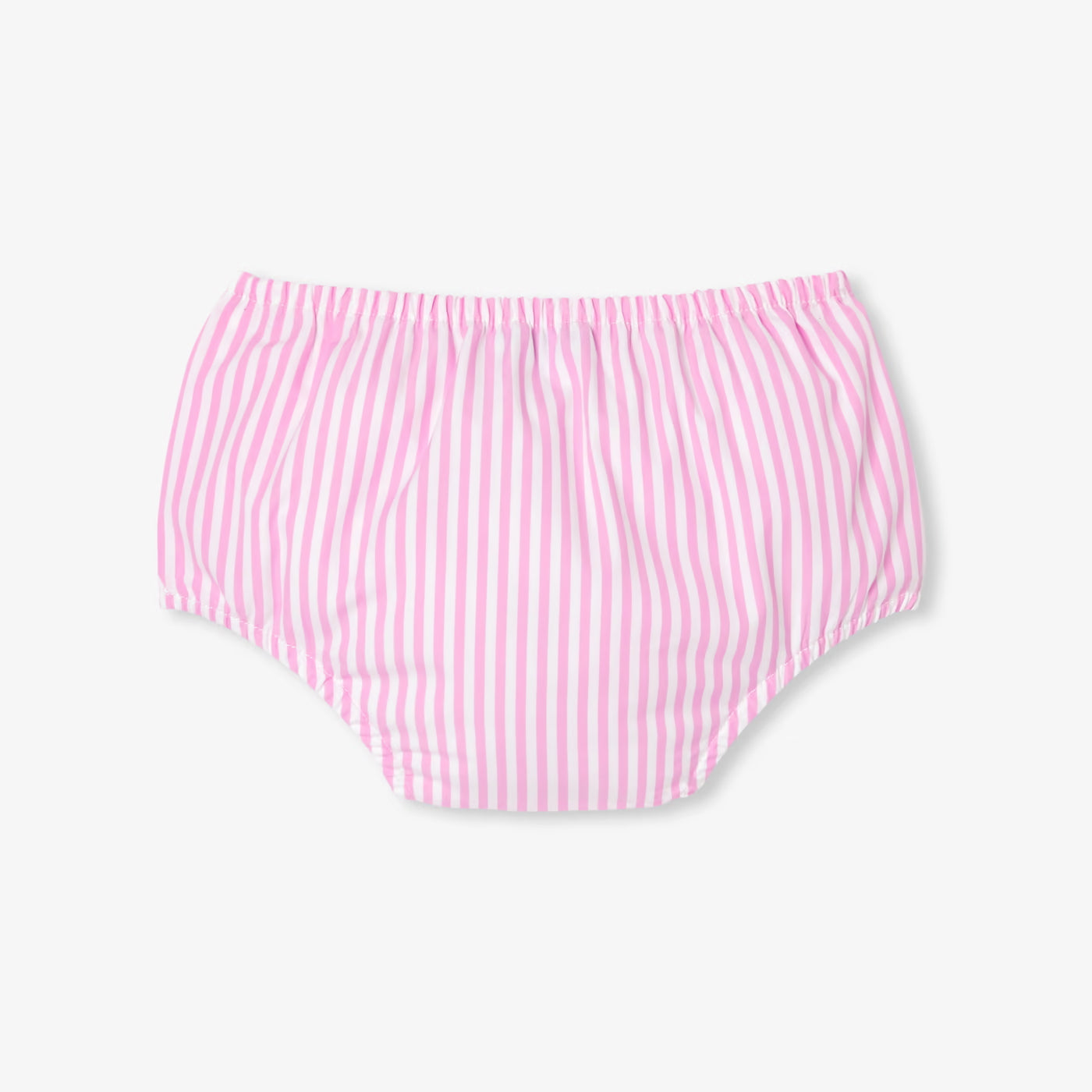 Baby girl's striped poplin dress - pink/white