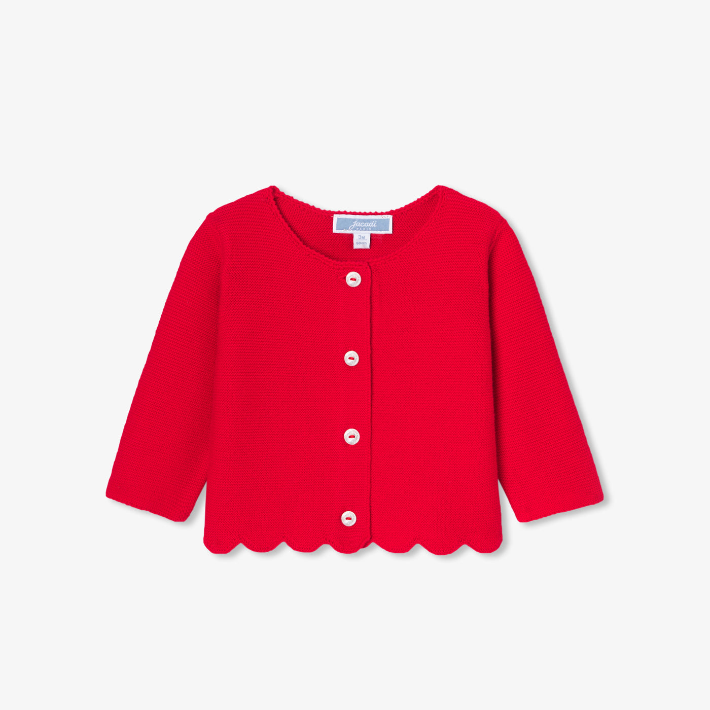 Baby girl cotton cardigan - rouge jacadi