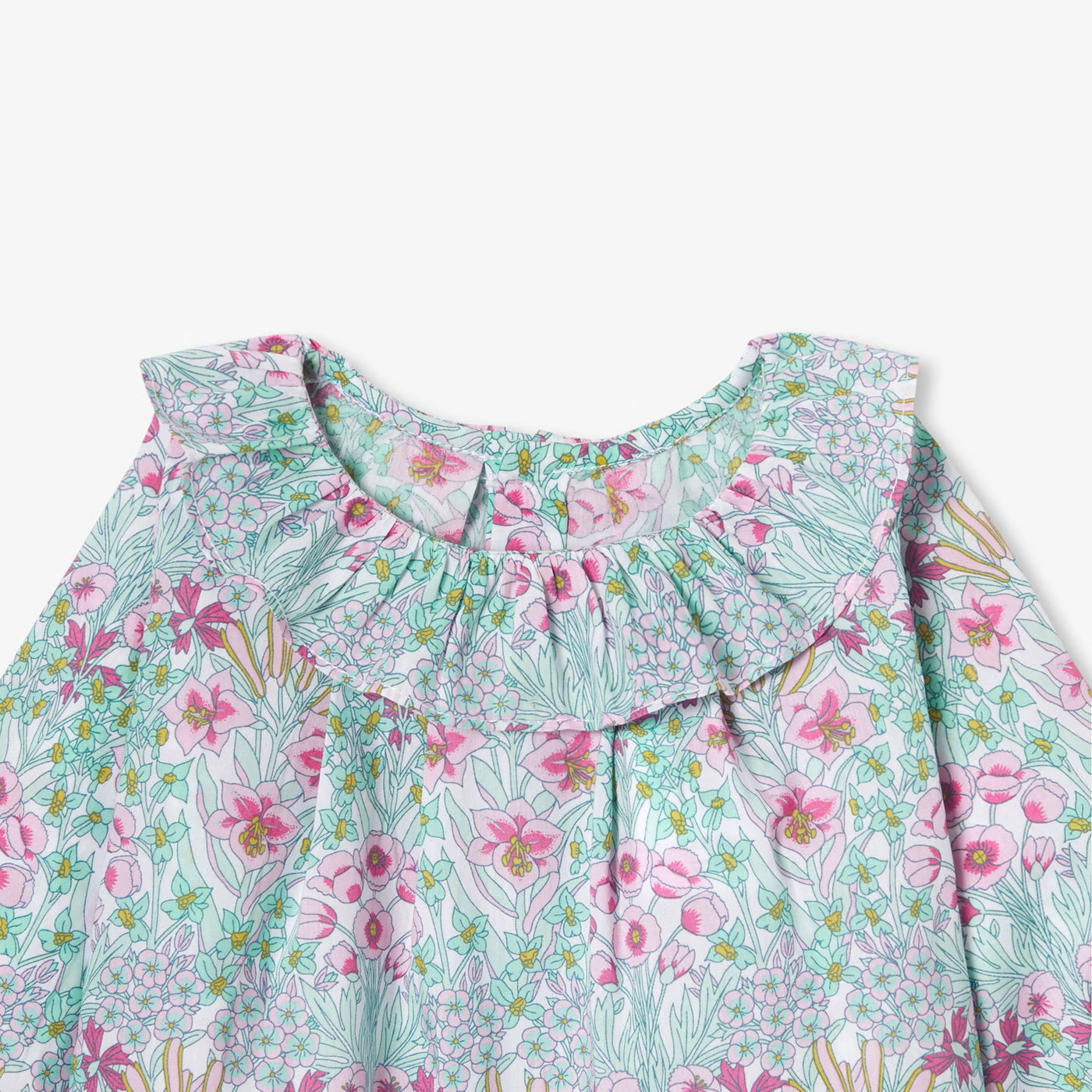 Baby girl blouse in Liberty fabric - vert/multico