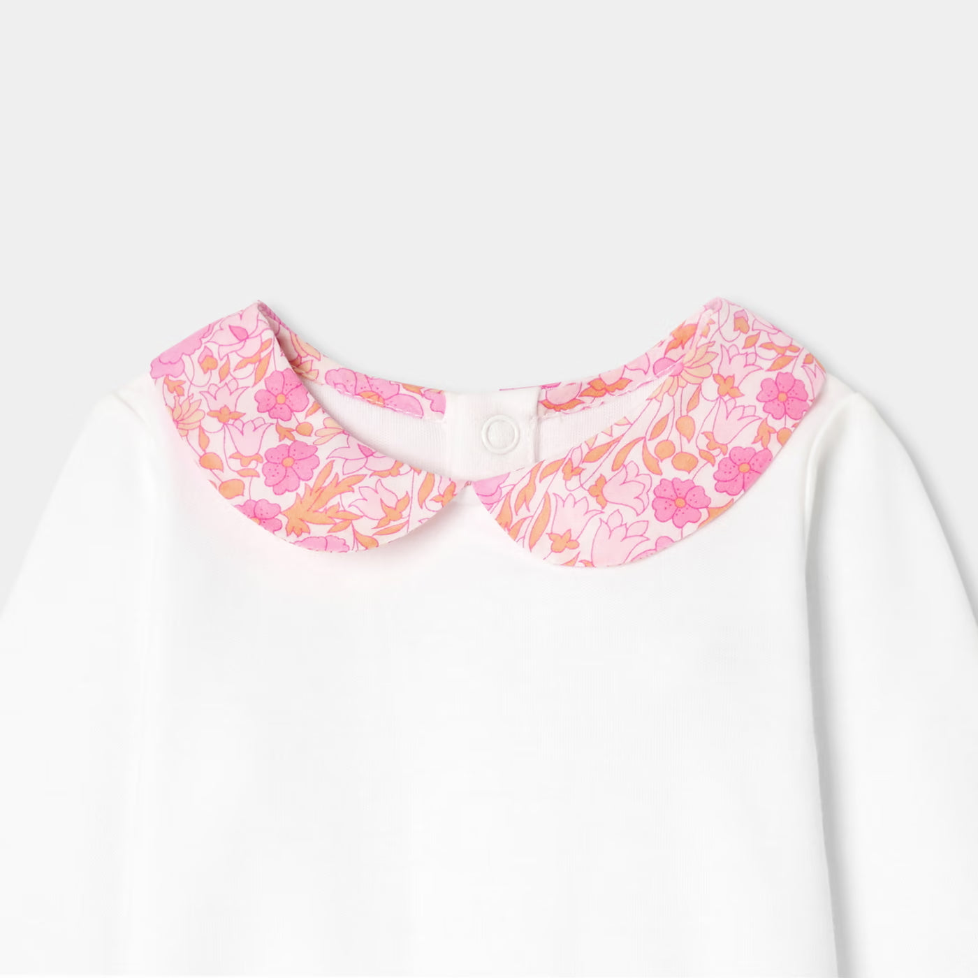 Baby girl's cotton bodysuit - white jacadi
