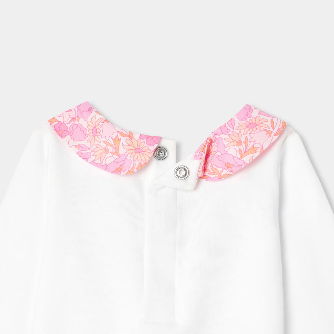 Baby girl's cotton bodysuit - white jacadi