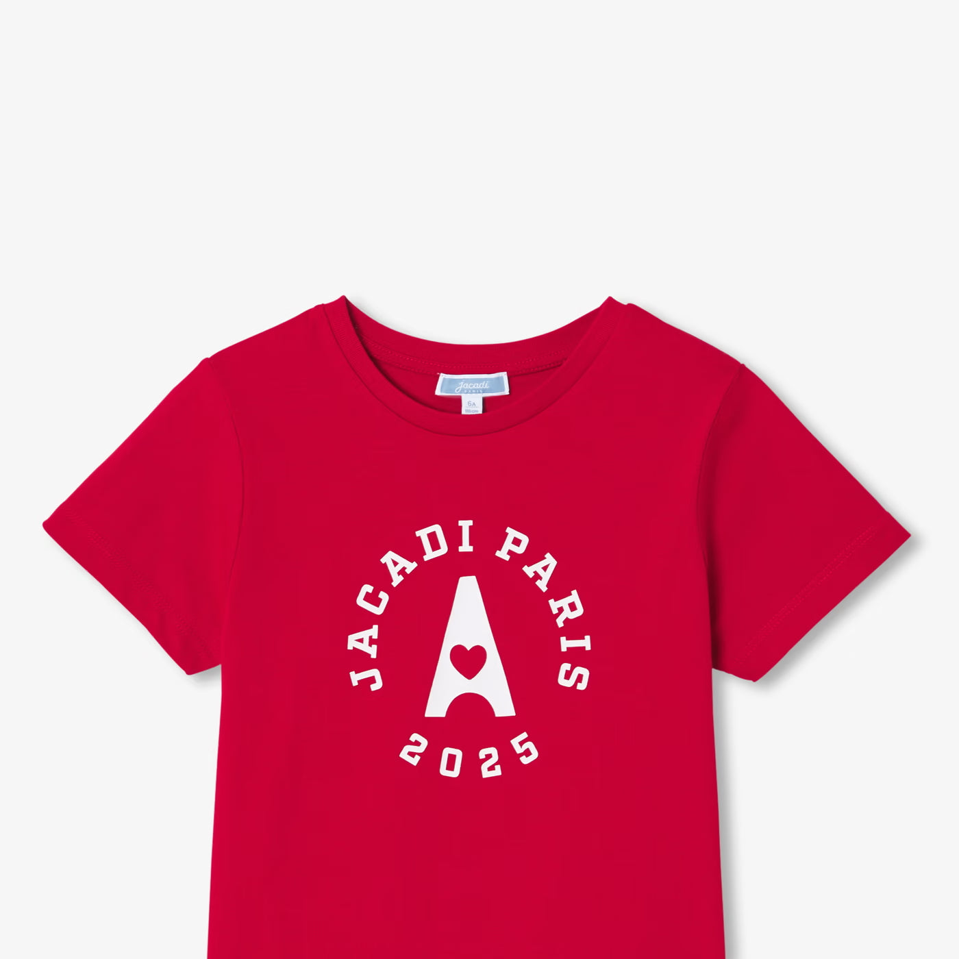 Girls' cotton T-shirt - brick red