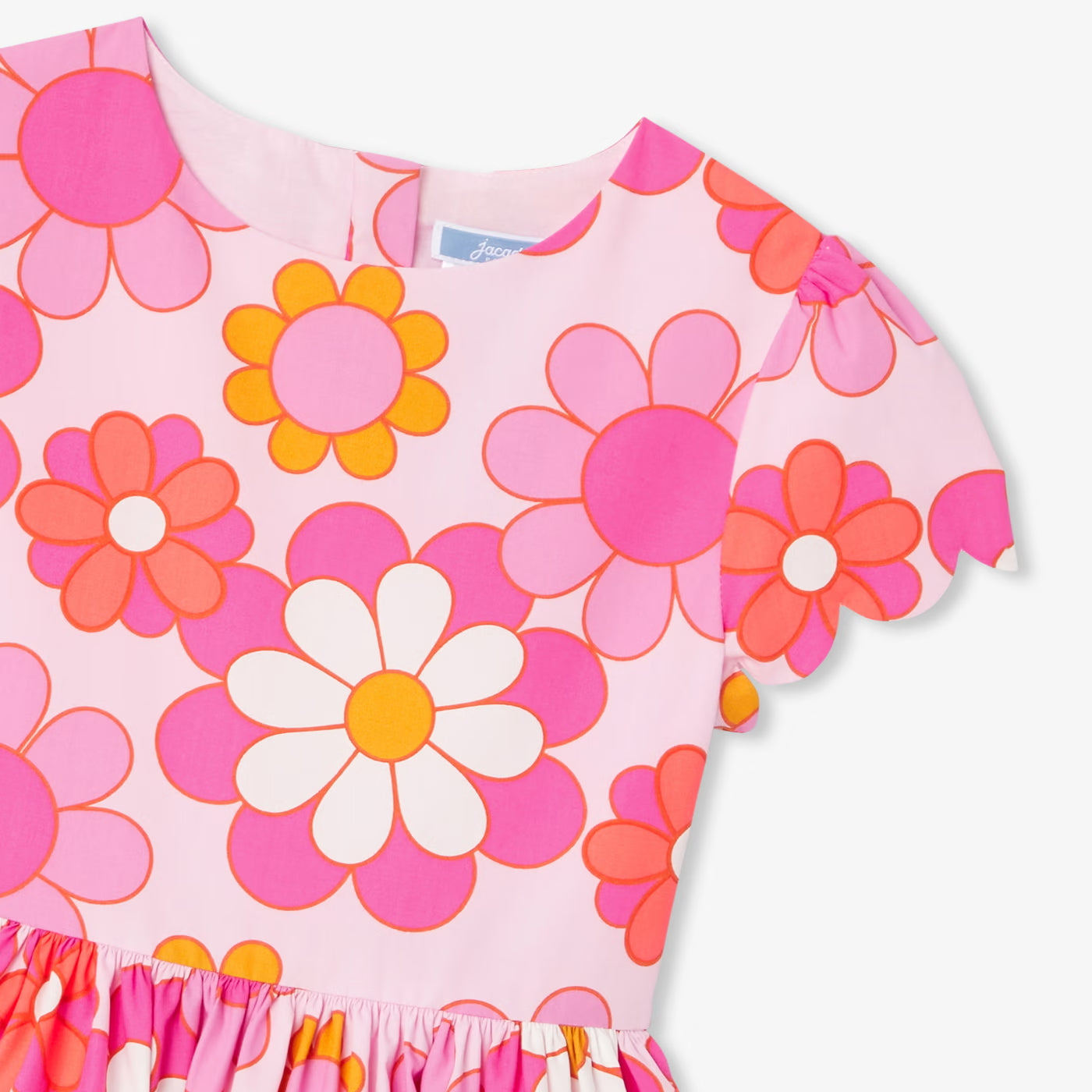 Girls' floral dress - pink/multicolor