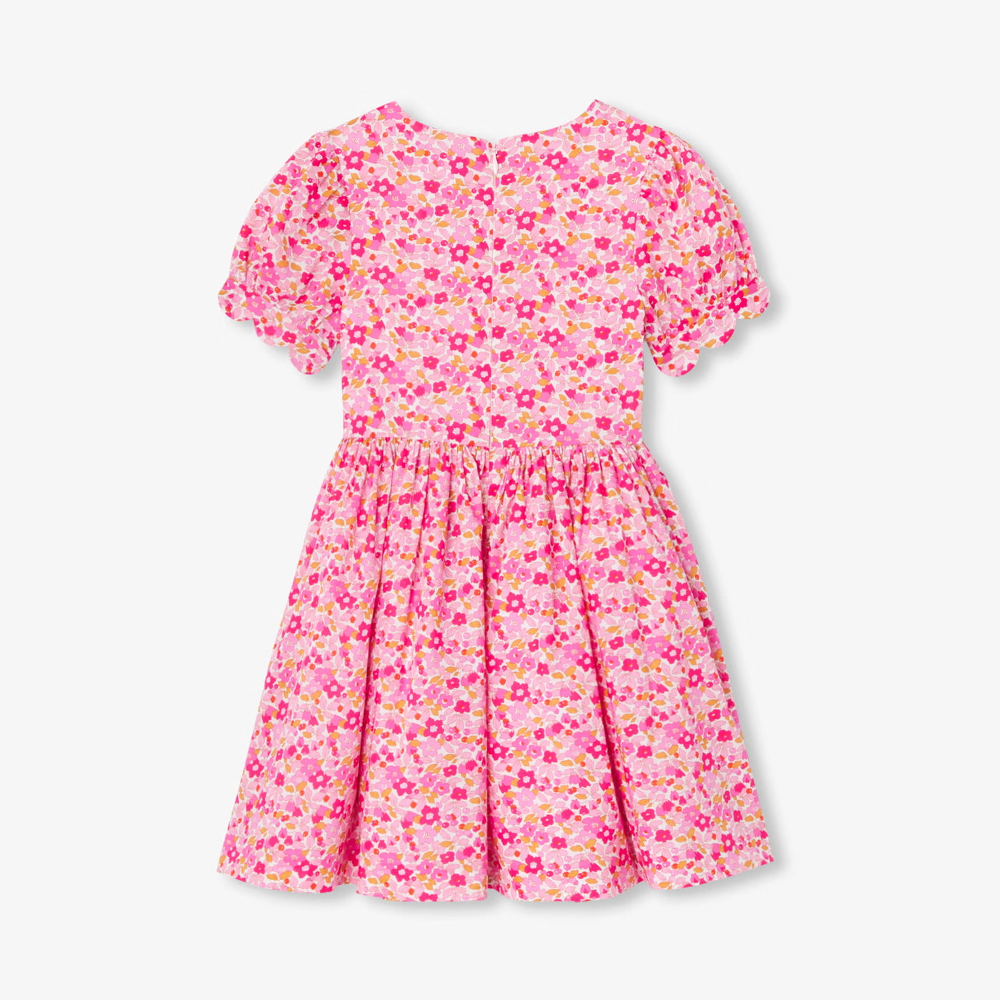 Girls' dress in Liberty fabric - pink/multicolor