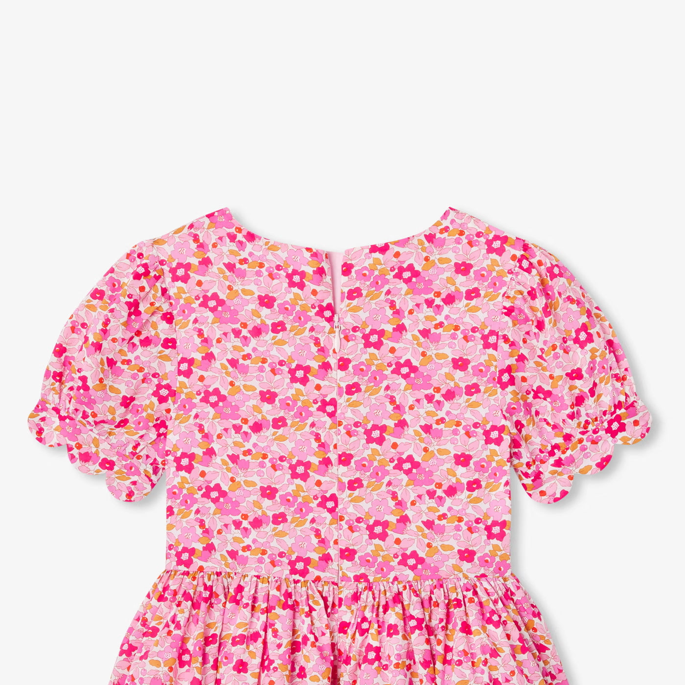 Girls' dress in Liberty fabric - pink/multicolor