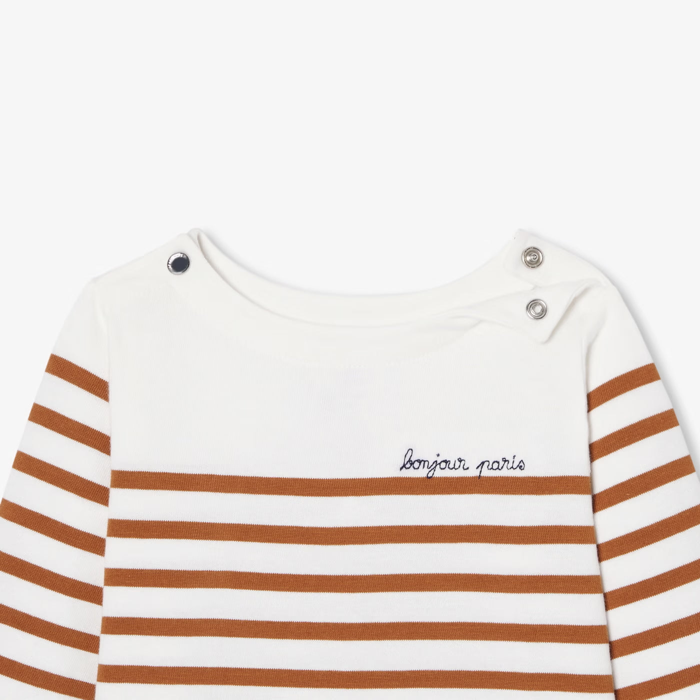 Baby boy sailor top - white/beige