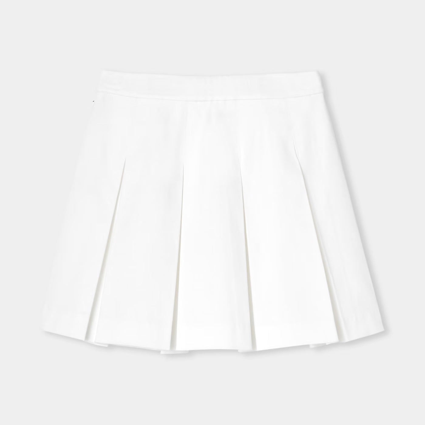 Girls' pleated gabardine skirt - white jacadi