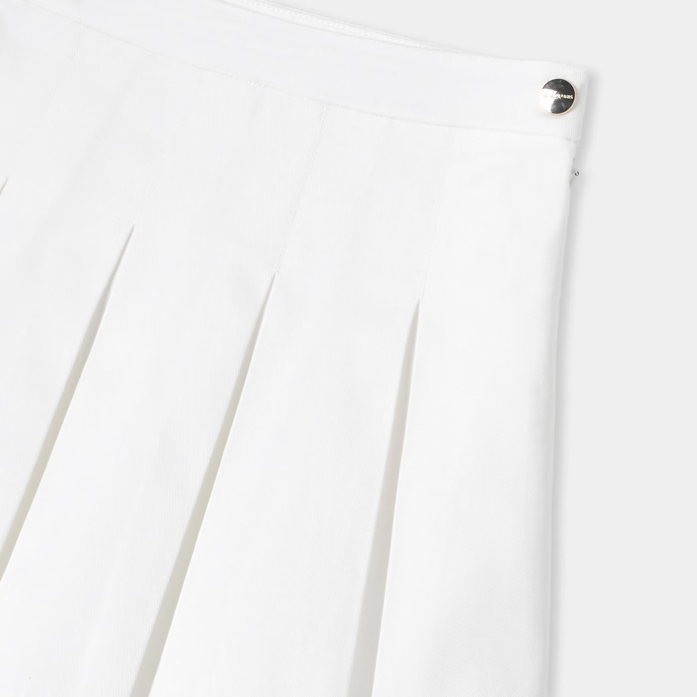 Girls' pleated gabardine skirt - white jacadi