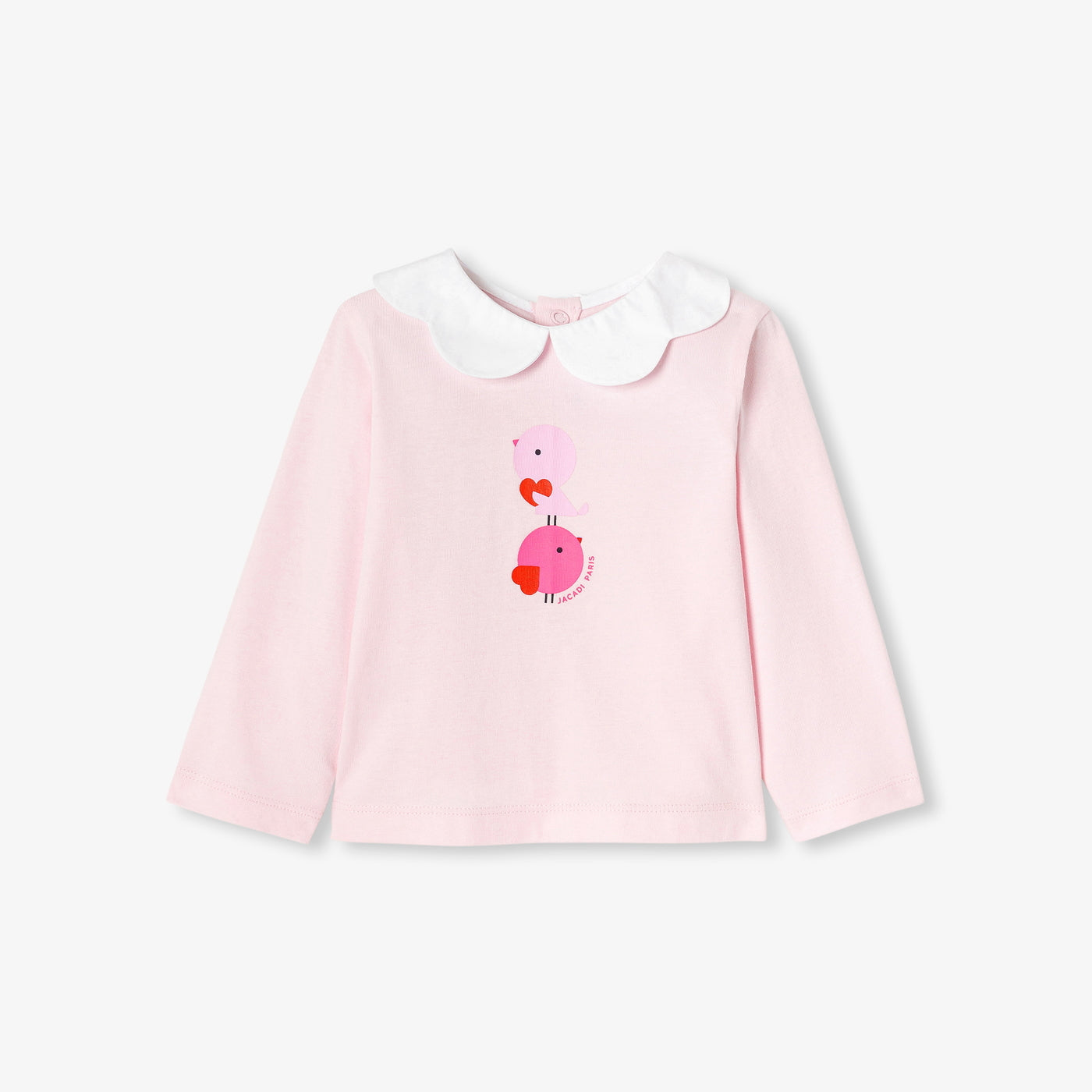 Baby girl T-shirt in cotton jersey - rose poudre jacadi