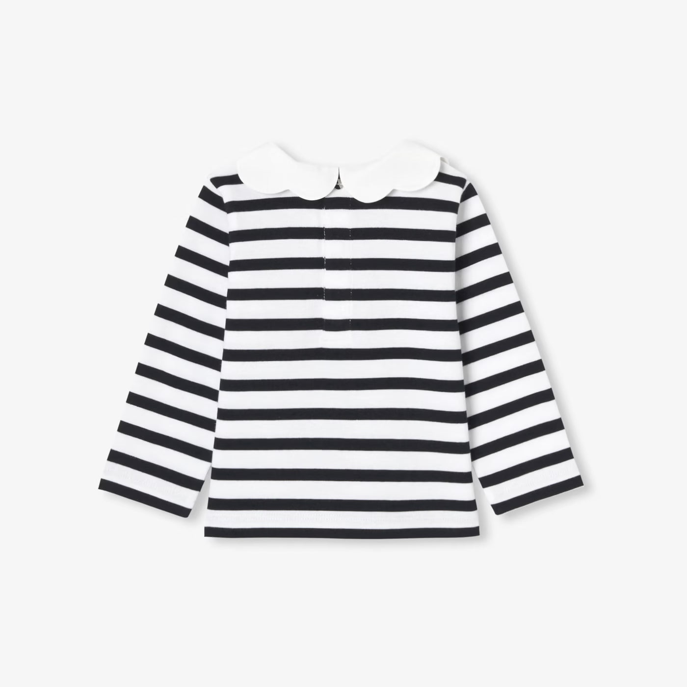 Baby girl Breton tee - blanc/marine