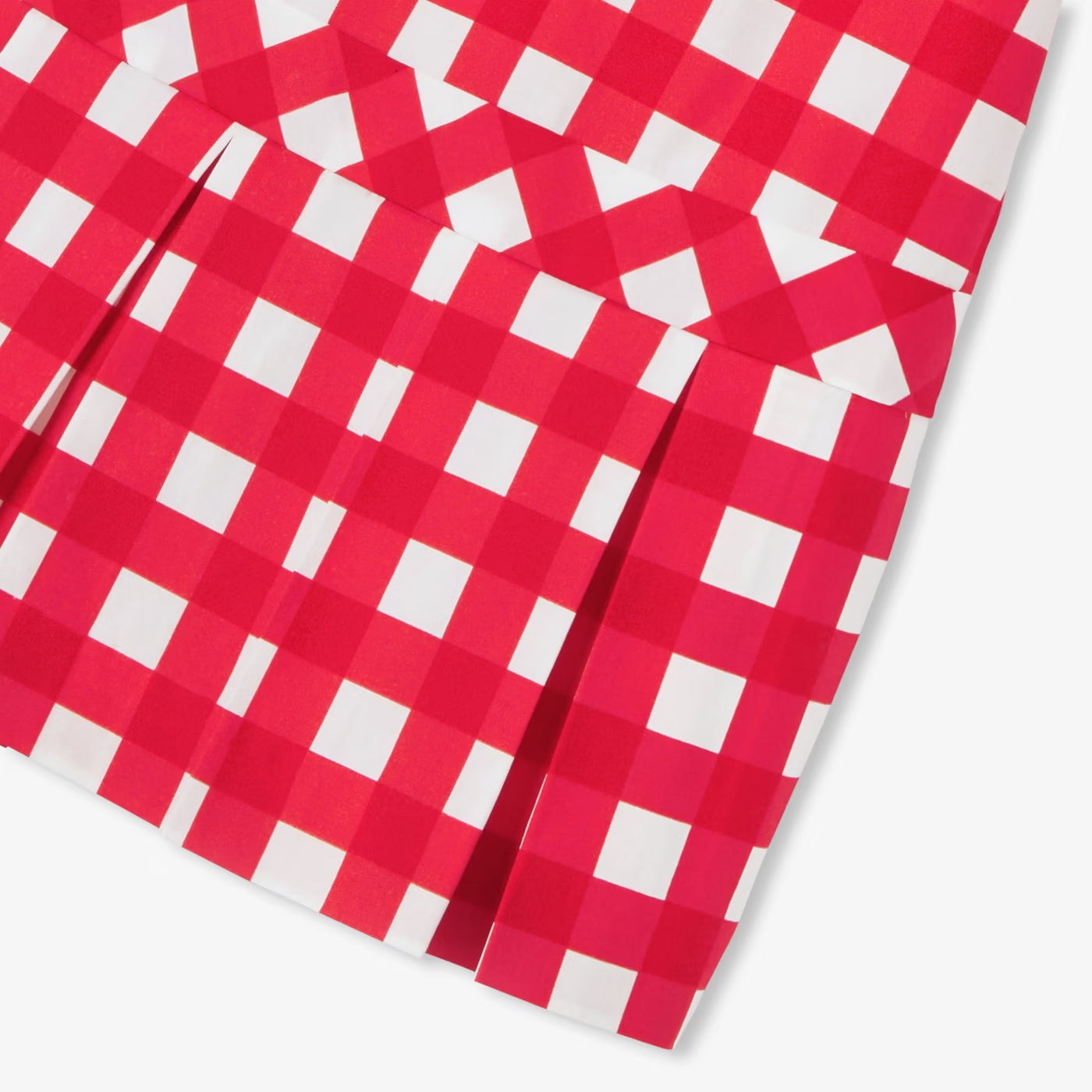 Baby girl's gingham print dress - white/red