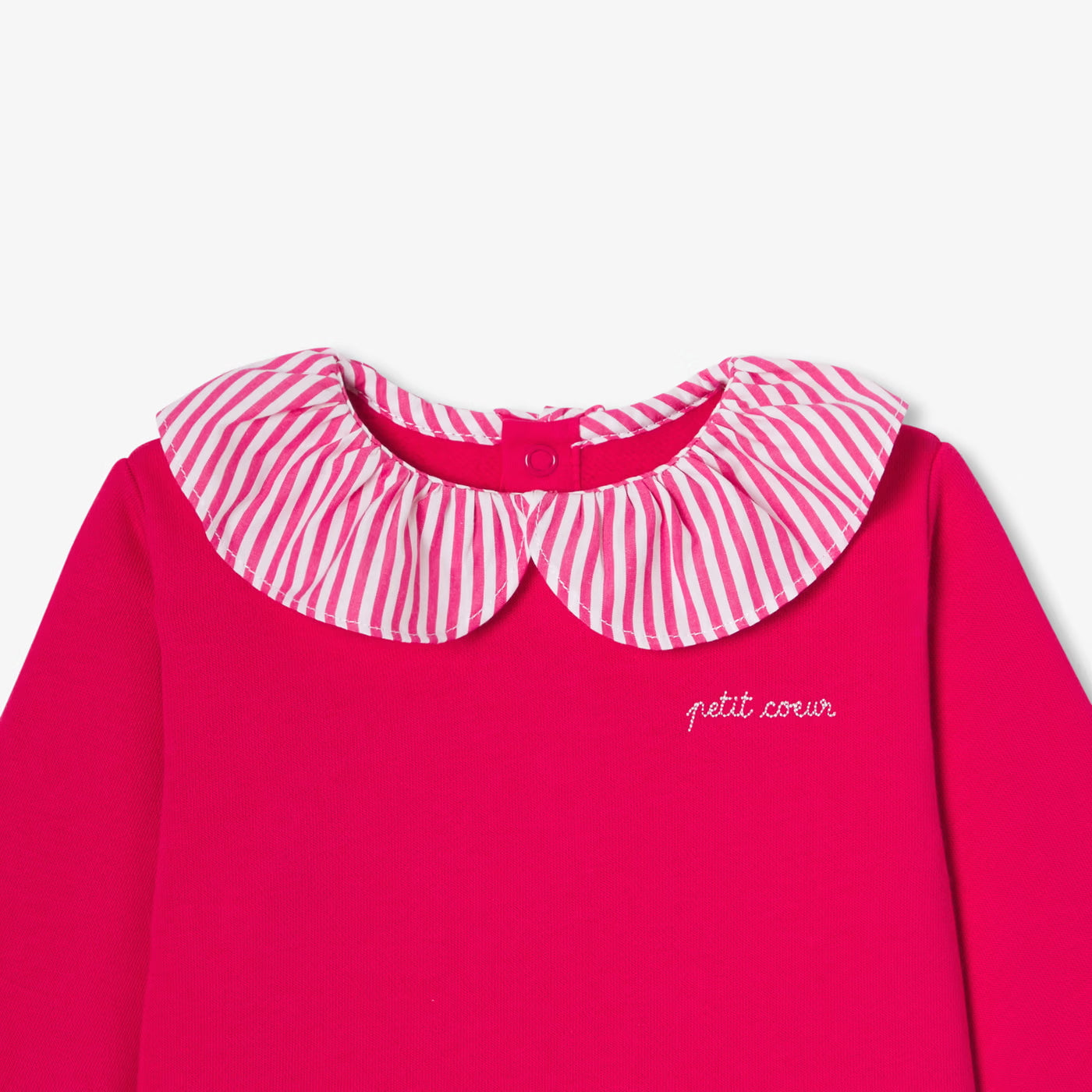 Baby girl fleece sweater - rose grenadine