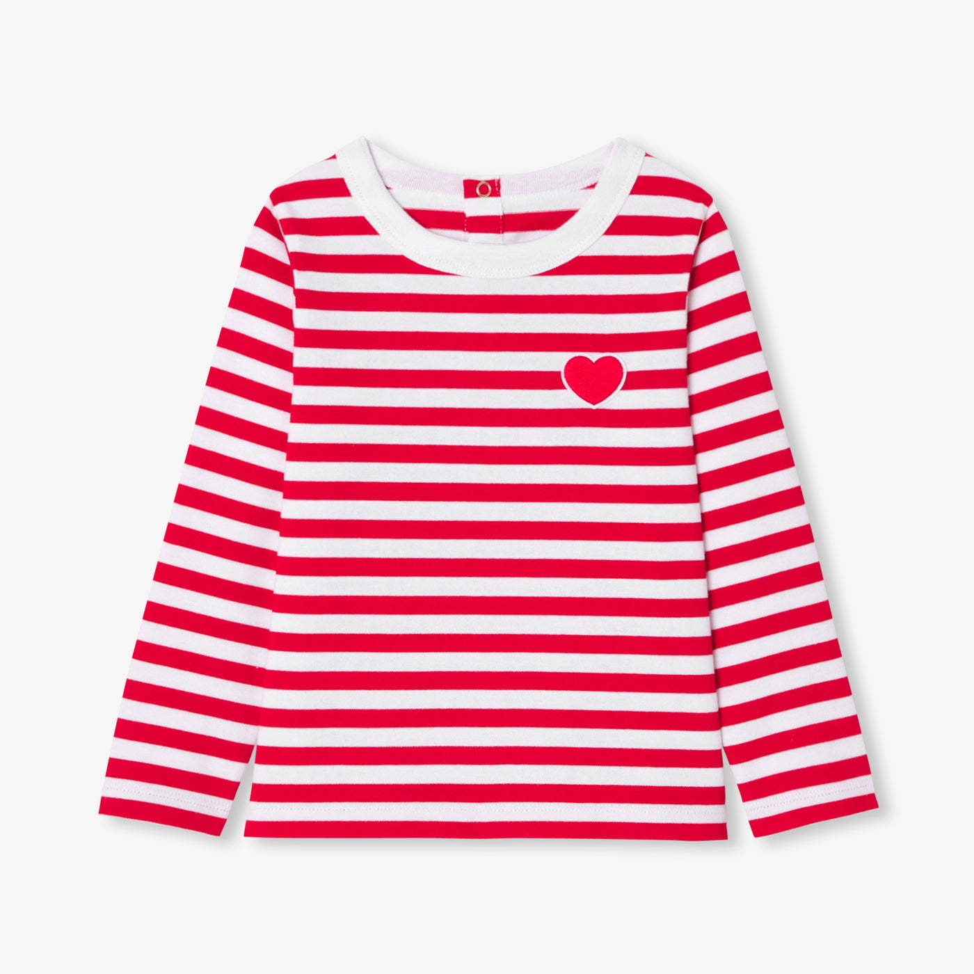 Girl jersey sailor tee - blanc/rouge