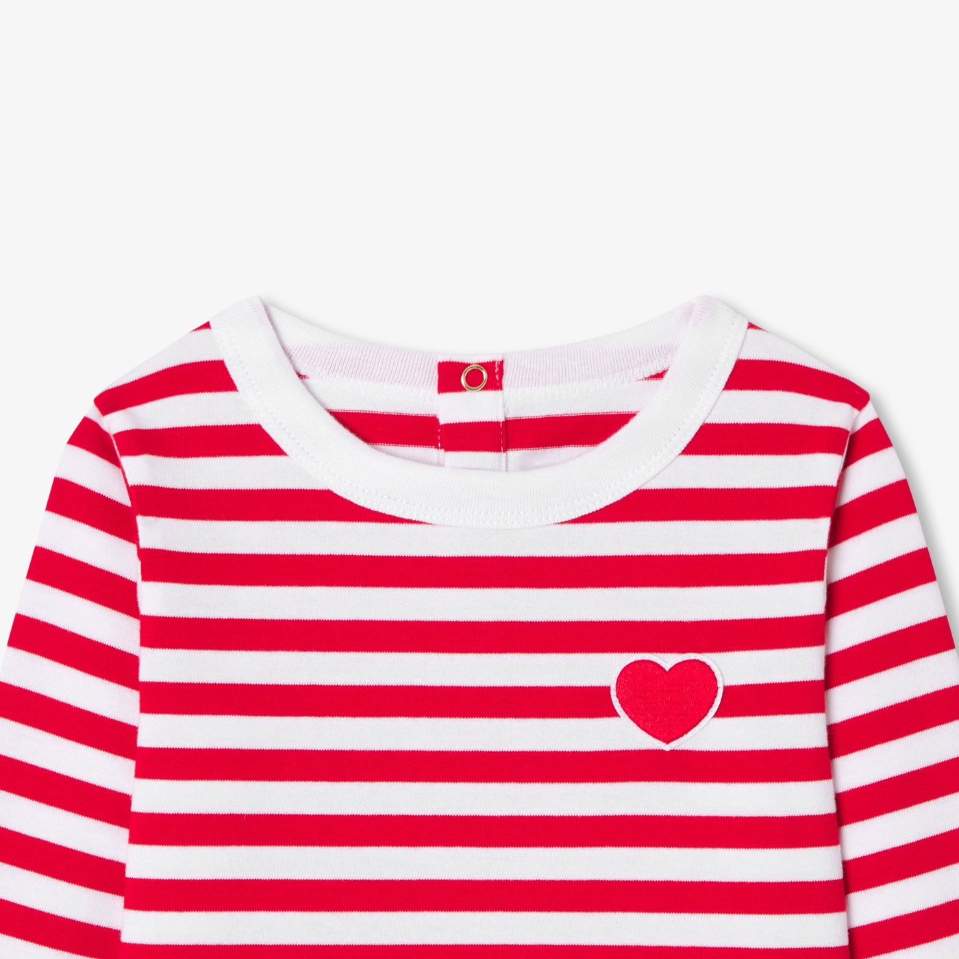 Girl jersey sailor tee - blanc/rouge