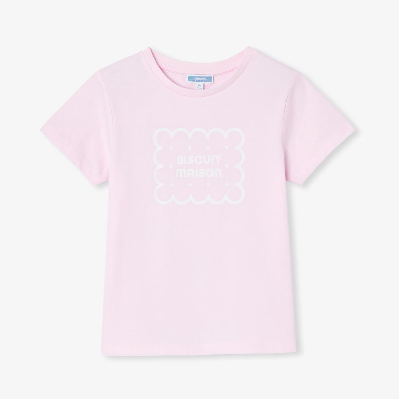 Jacadi cotton jersey t-shirt for girls - powder pink