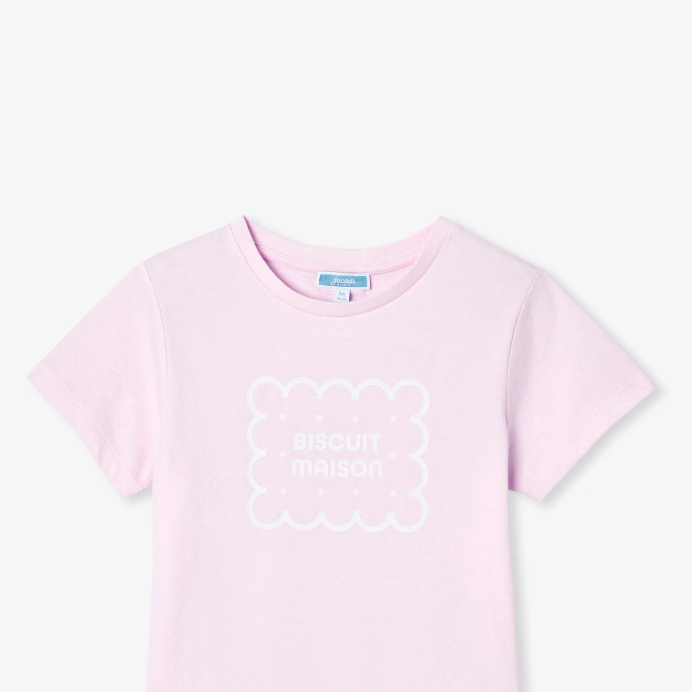 Jacadi cotton jersey t-shirt for girls - powder pink